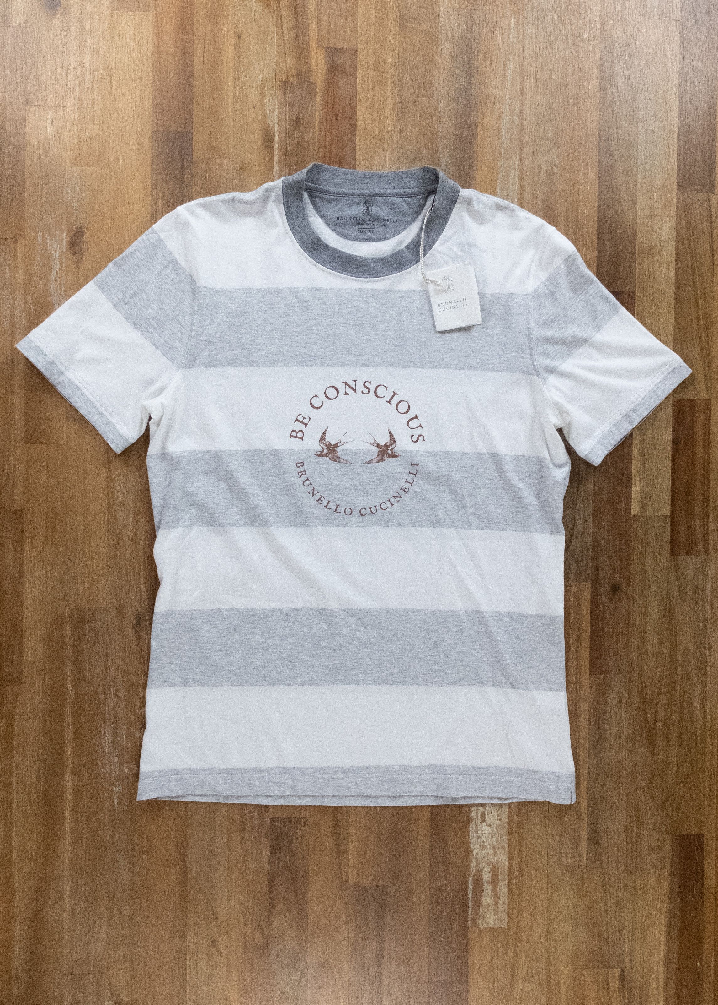 Brunello Cucinelli BRUNELLO CUCINELLI gray slim fit Be Conscious t-shirt Small Size US S / EU 44-46 / 1 - 1 Thumbnail