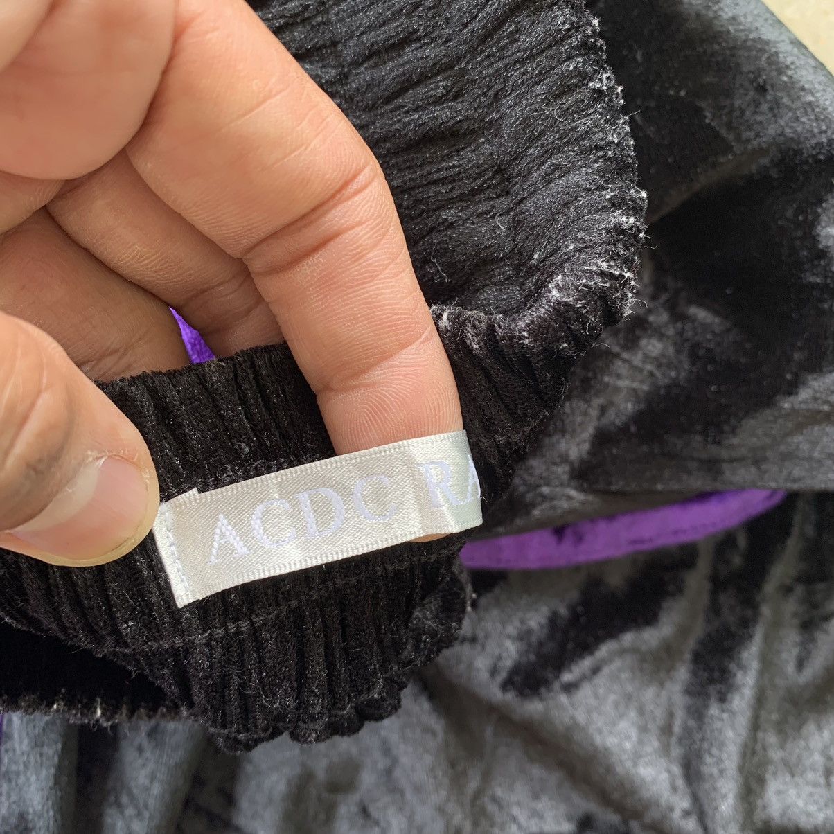 Japanese Brand × Vintage Aladdin style velvet pants black purpple Size US 29 - 3 Thumbnail
