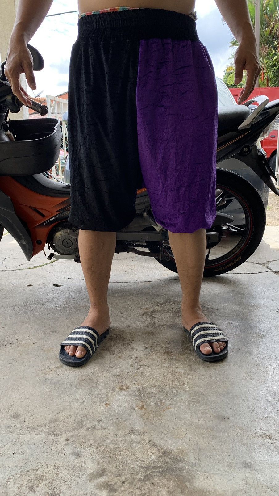 Japanese Brand × Vintage Aladdin style velvet pants black purpple Size US 29 - 6 Thumbnail