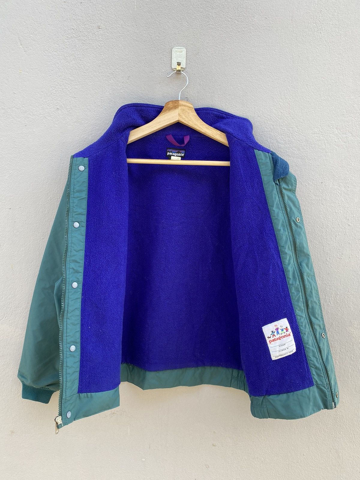 Patagonia 💥Retro 90s PATAGONIA Bomber Jacket + Fleece Turquoise Rare Size US S / EU 44-46 / 1 - 4 Thumbnail
