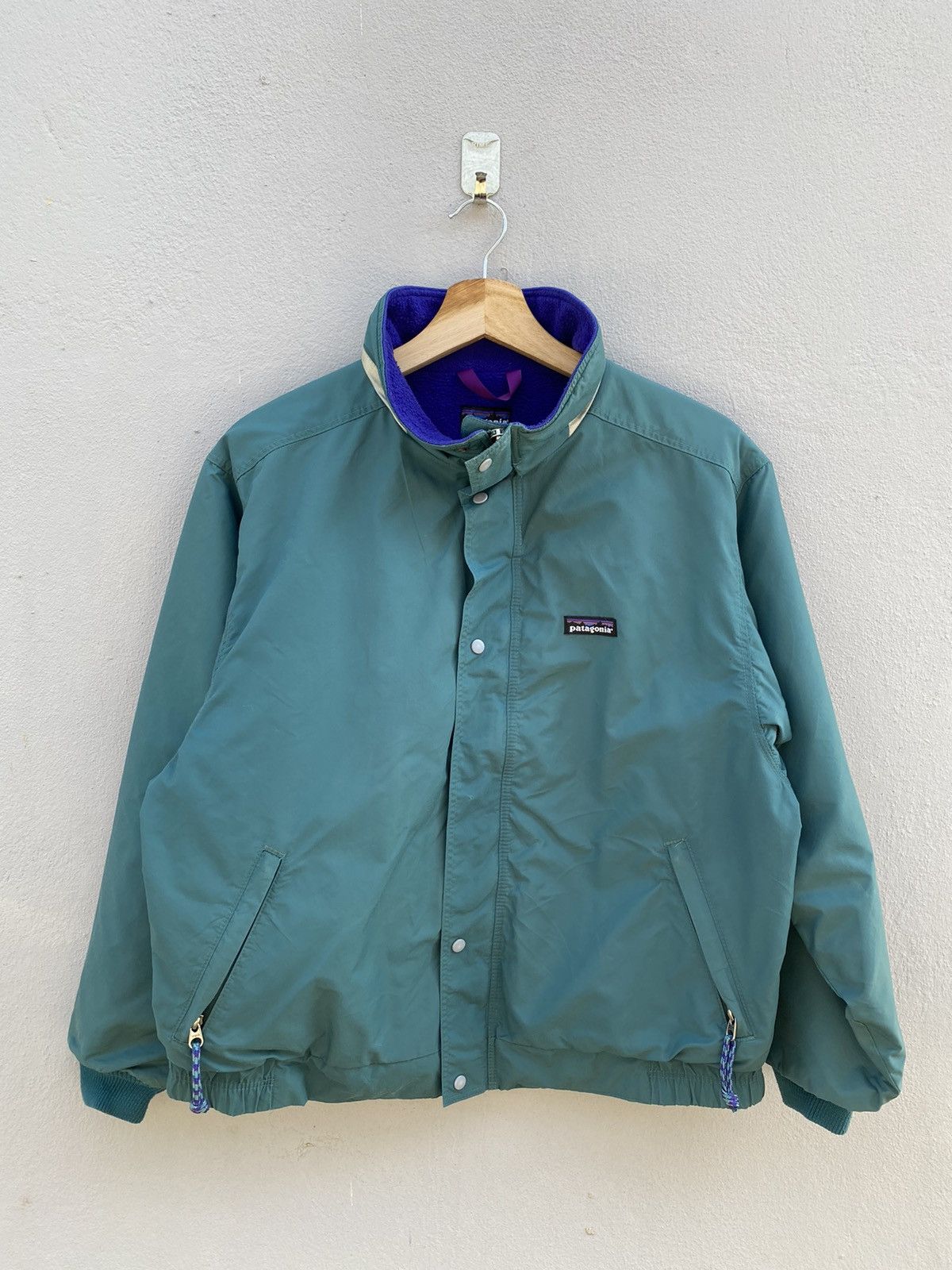 Patagonia 💥Retro 90s PATAGONIA Bomber Jacket + Fleece Turquoise Rare Size US S / EU 44-46 / 1 - 1 Thumbnail