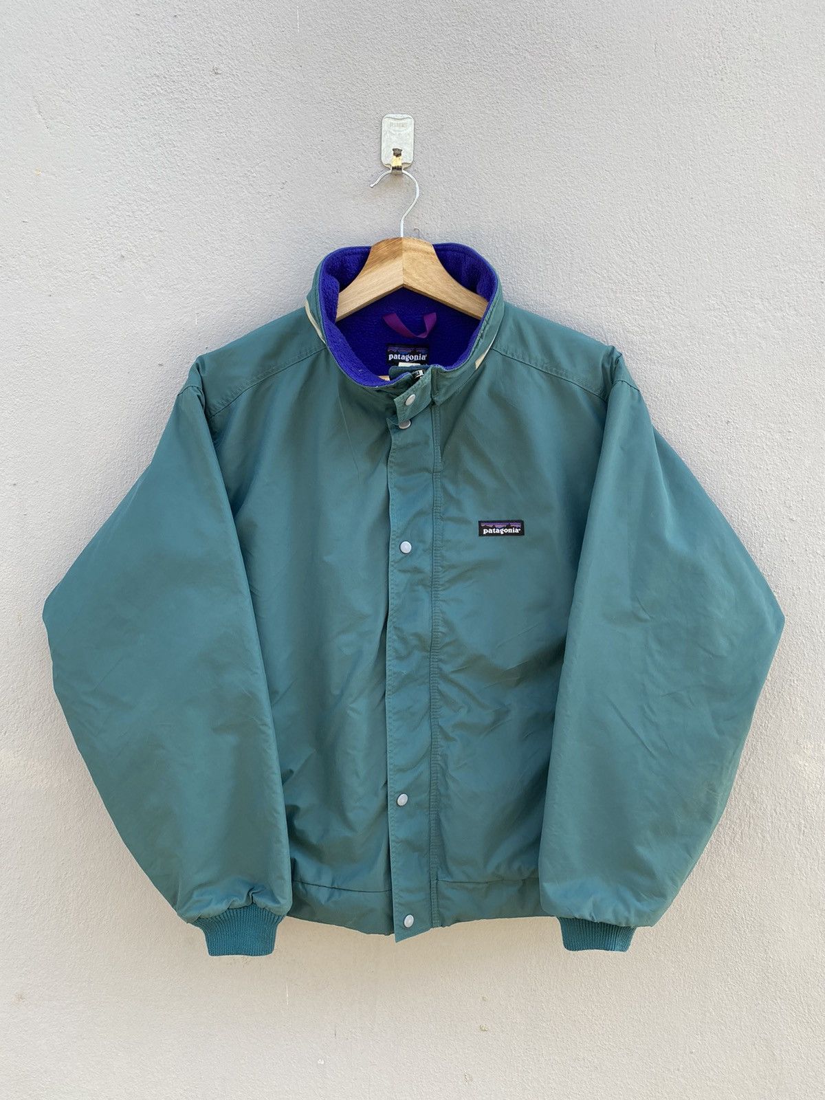 Patagonia 💥Retro 90s PATAGONIA Bomber Jacket + Fleece Turquoise Rare Size US S / EU 44-46 / 1 - 2 Thumbnail