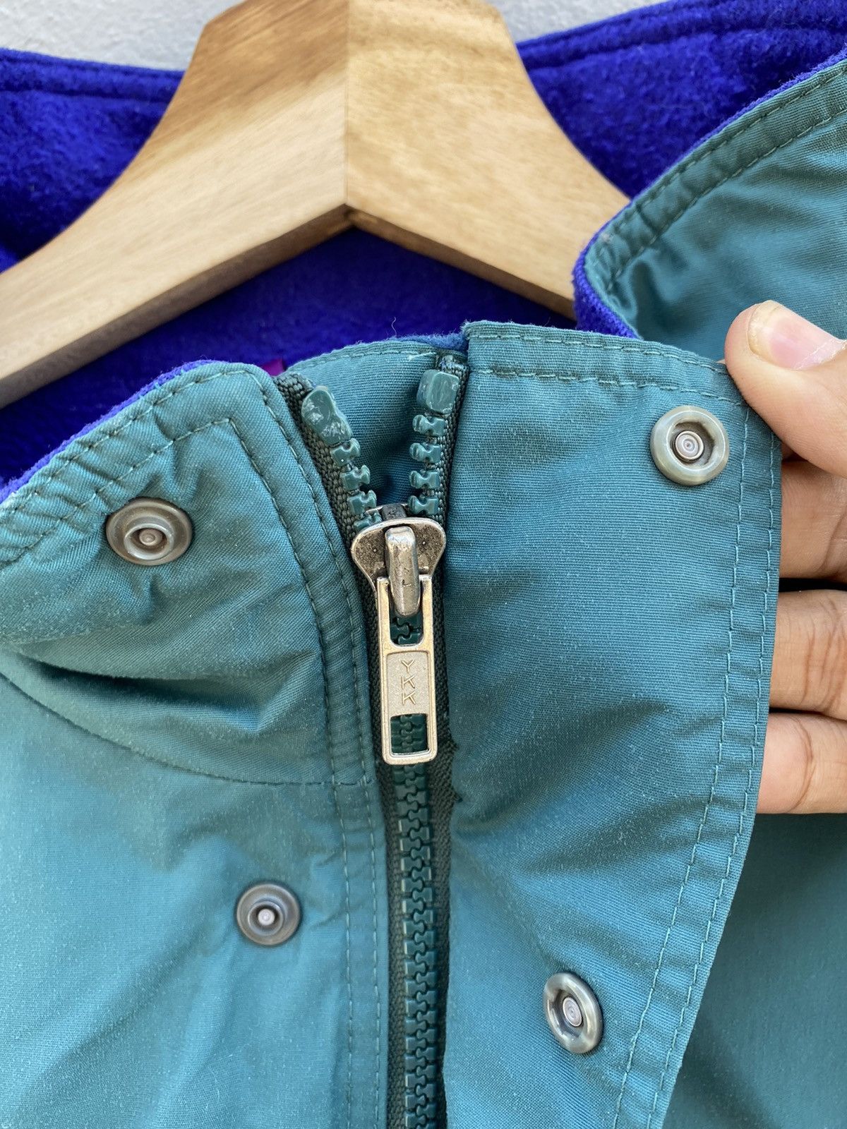 Patagonia 💥Retro 90s PATAGONIA Bomber Jacket + Fleece Turquoise Rare Size US S / EU 44-46 / 1 - 10 Thumbnail