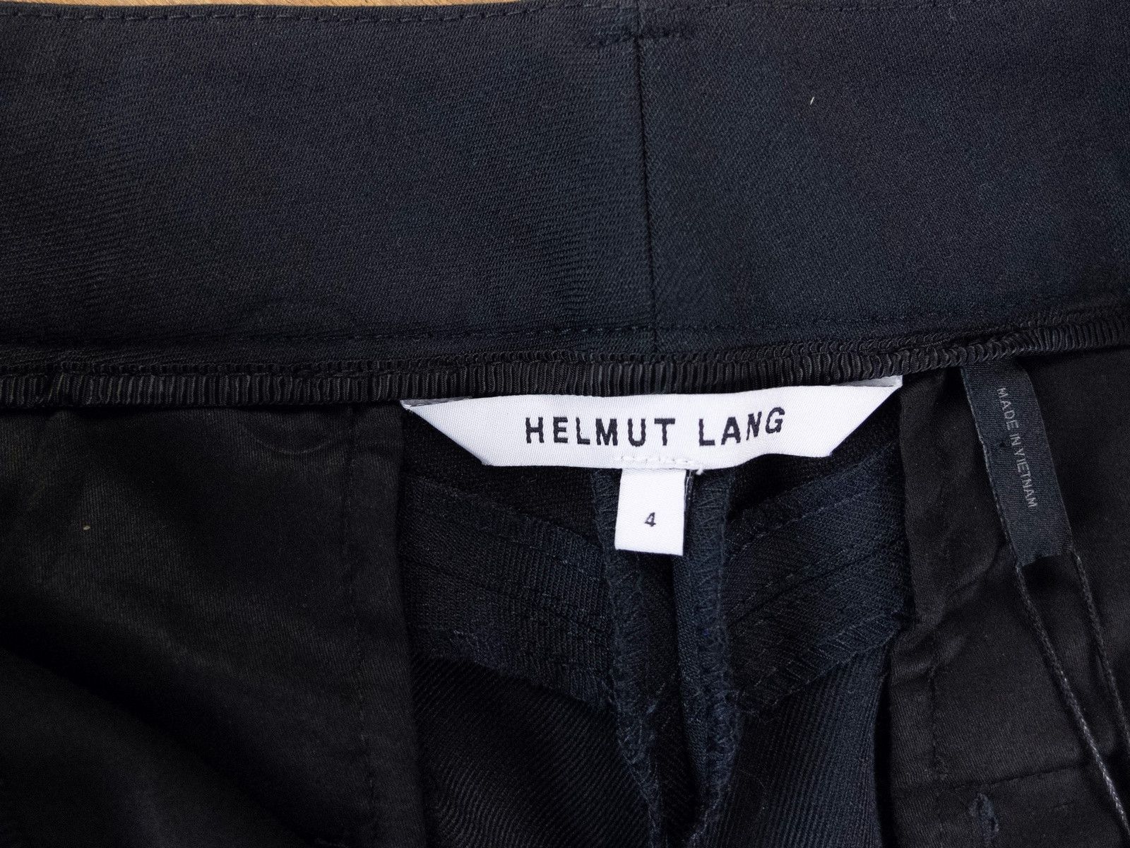 Helmut Lang HELMUT LANG navy blue wool cropped straight leg pants 4 Size 27" / US 4 / IT 40 - 4 Thumbnail