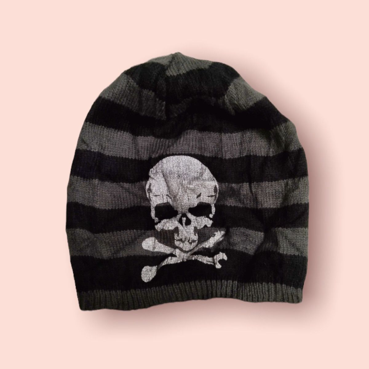 Seditionaries RARE SKULL PUNK BONDAGE REVERSIBLE STRIPE DISTRESSED BEANIE Size ONE SIZE - 6 Thumbnail