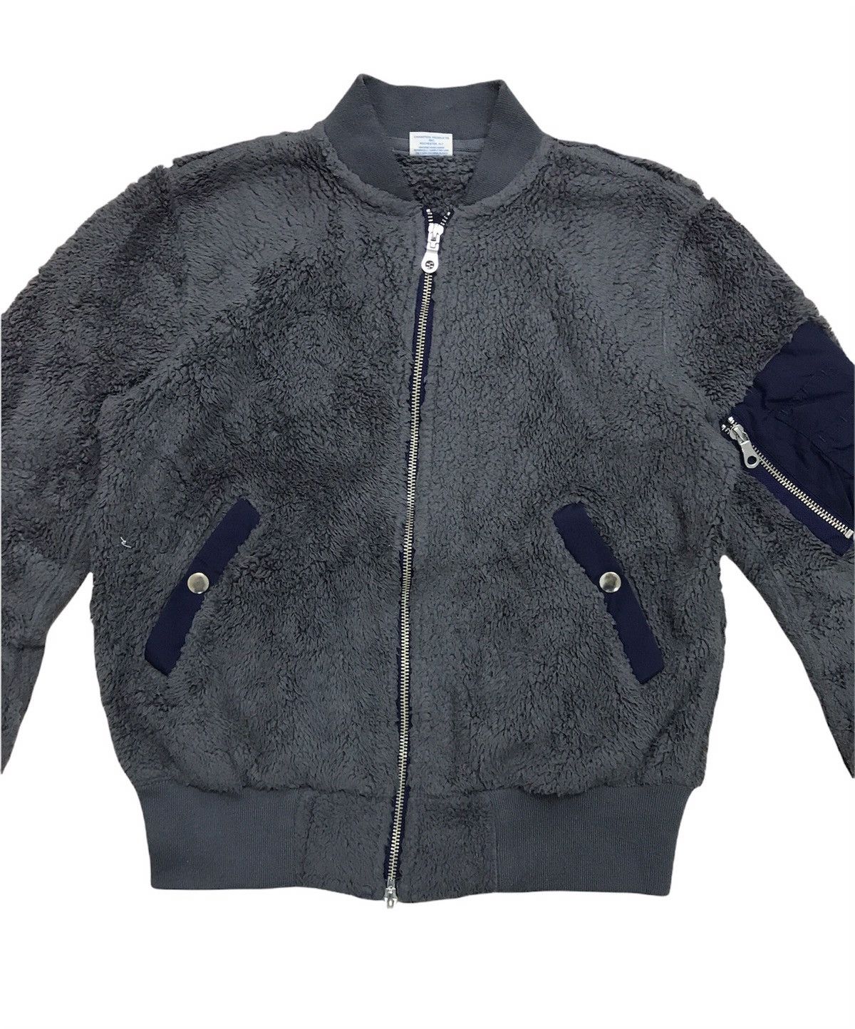 Champion × Vintage Vintage Champion Bomber Fleece Jacket Winter Streetwear Size US M / EU 48-50 / 2 - 3 Thumbnail