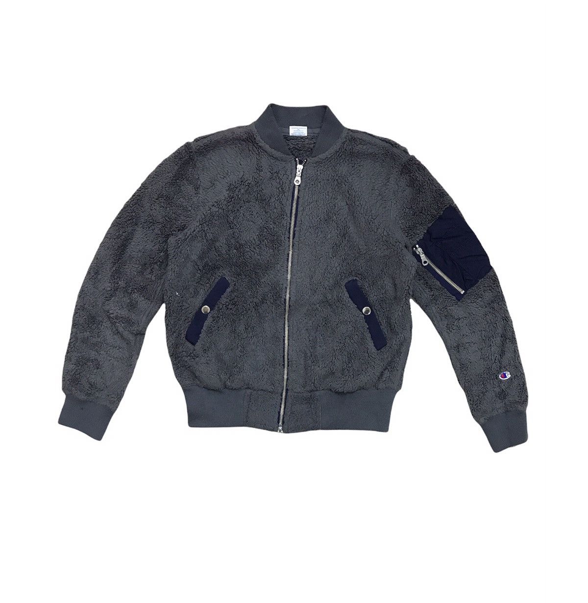 Champion × Vintage Vintage Champion Bomber Fleece Jacket Winter Streetwear Size US M / EU 48-50 / 2 - 1 Thumbnail