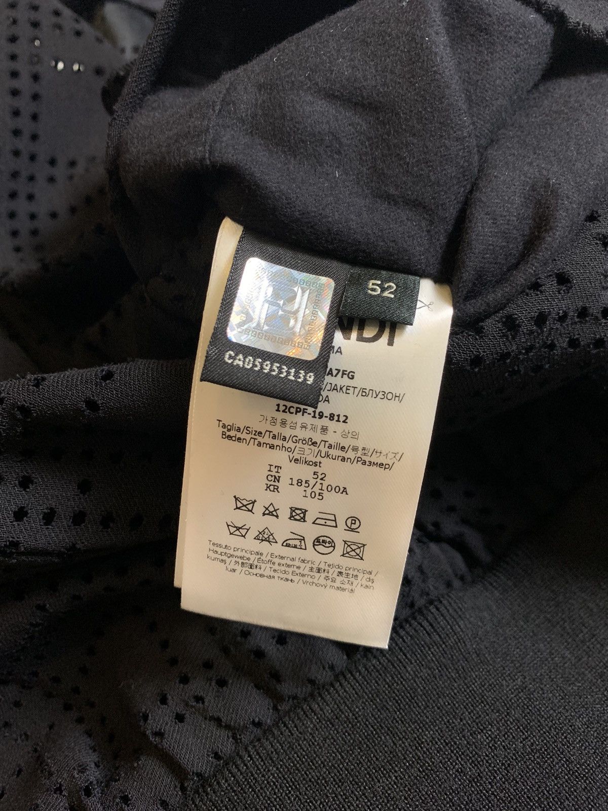 Fendi Fendi Laser Cut Bomber Size US XL / EU 56 / 4 - 5 Thumbnail
