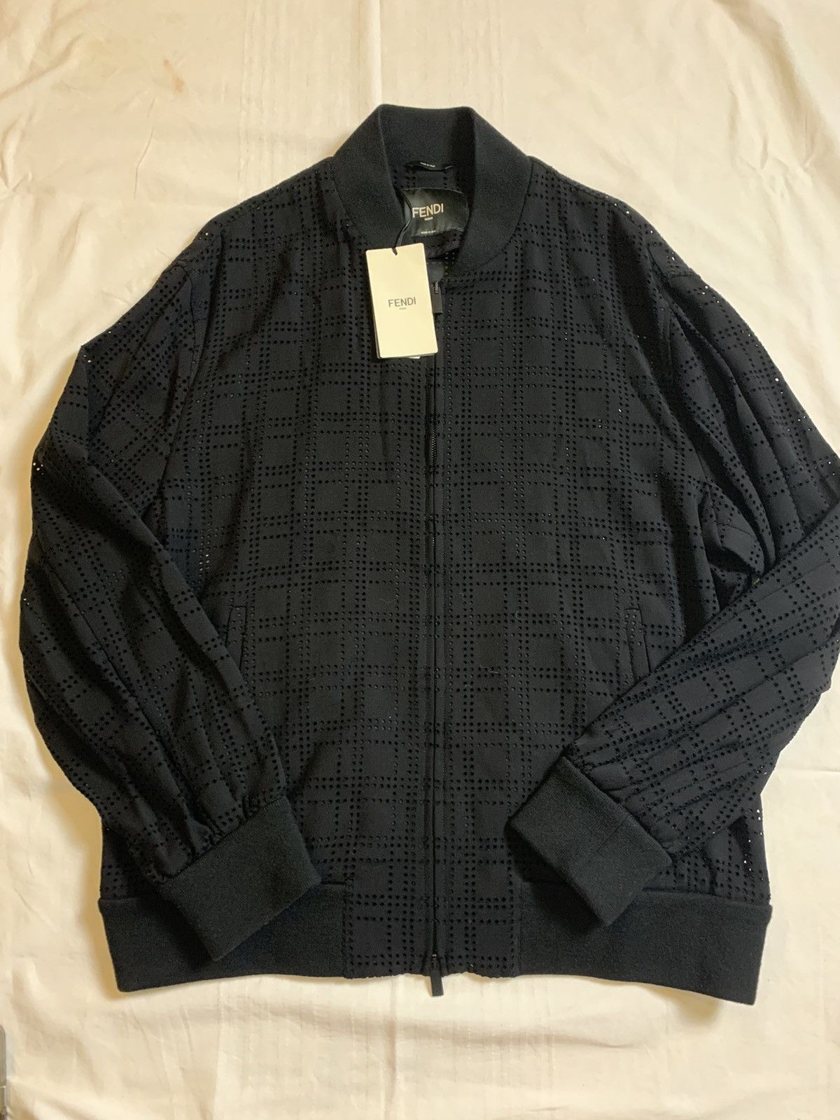 Fendi Fendi Laser Cut Bomber Size US XL / EU 56 / 4 - 1 Thumbnail