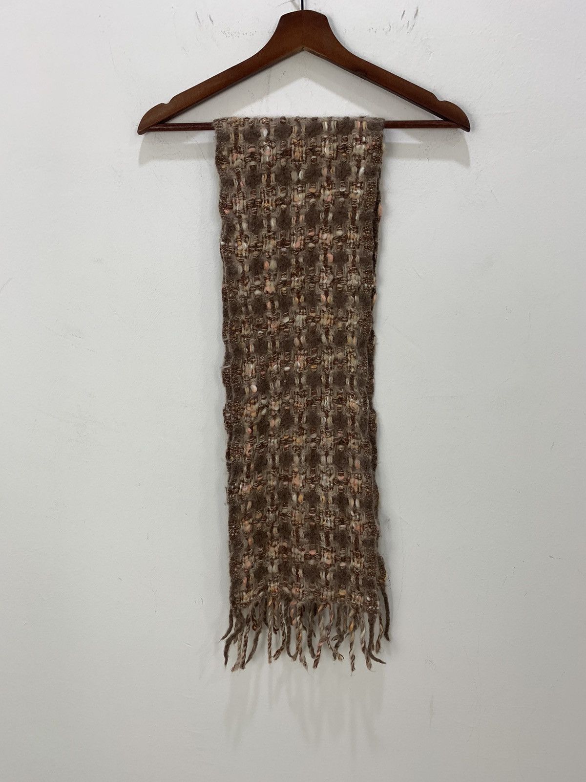 Designer × Japanese Brand × Other INDIVI Mohair Colourway As Coogi Chunky Knit Muffler Scarf Size ONE SIZE - 3 Thumbnail