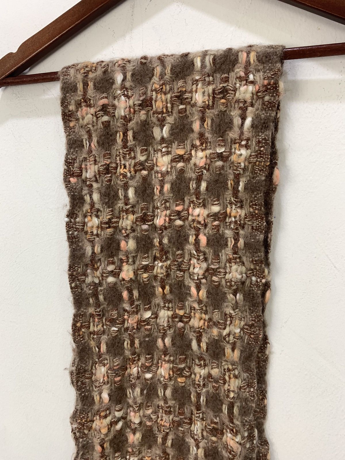 Designer × Japanese Brand × Other INDIVI Mohair Colourway As Coogi Chunky Knit Muffler Scarf Size ONE SIZE - 4 Thumbnail