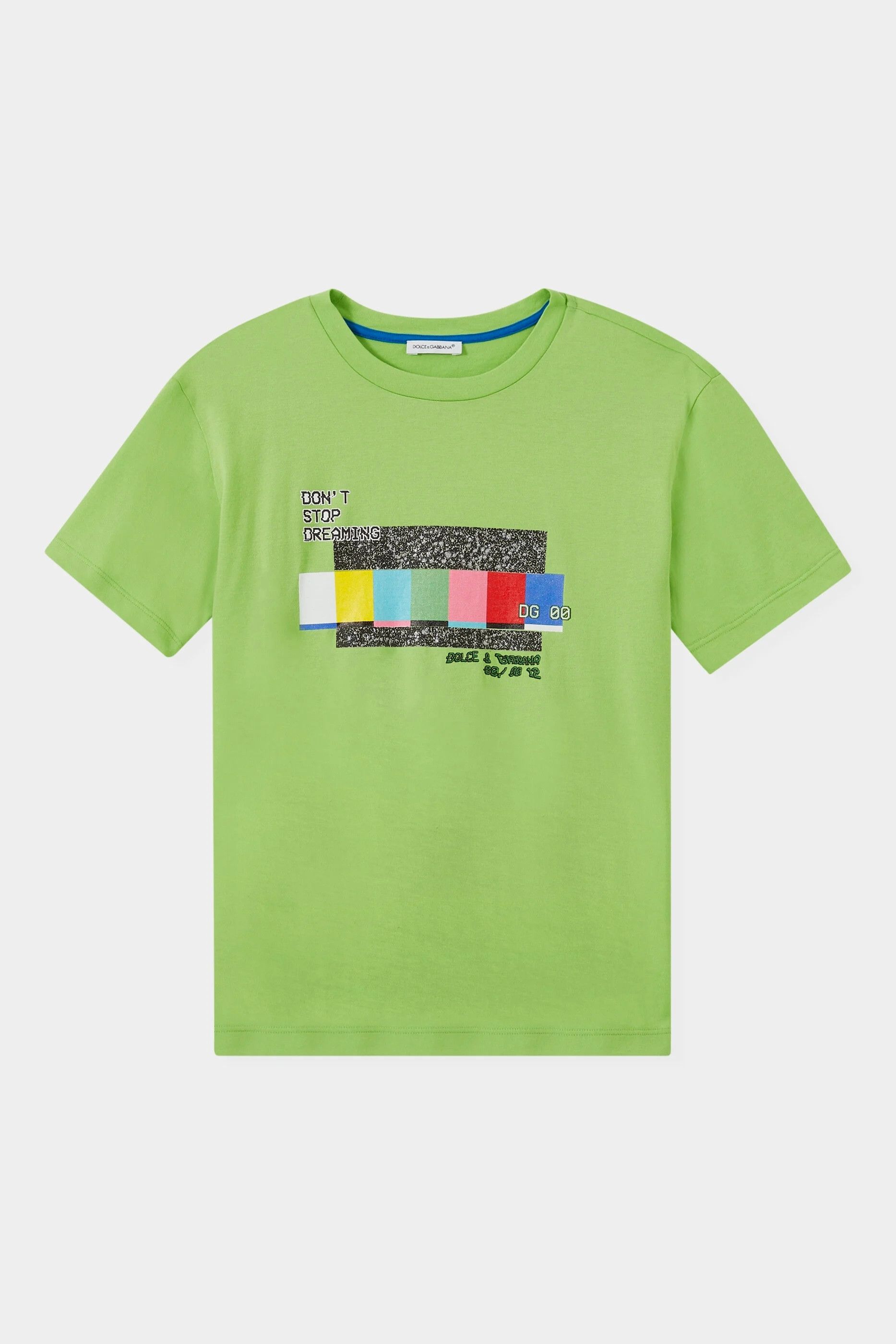 DOLCE & GABBANA green VHS print oversize t-shirt XL 52