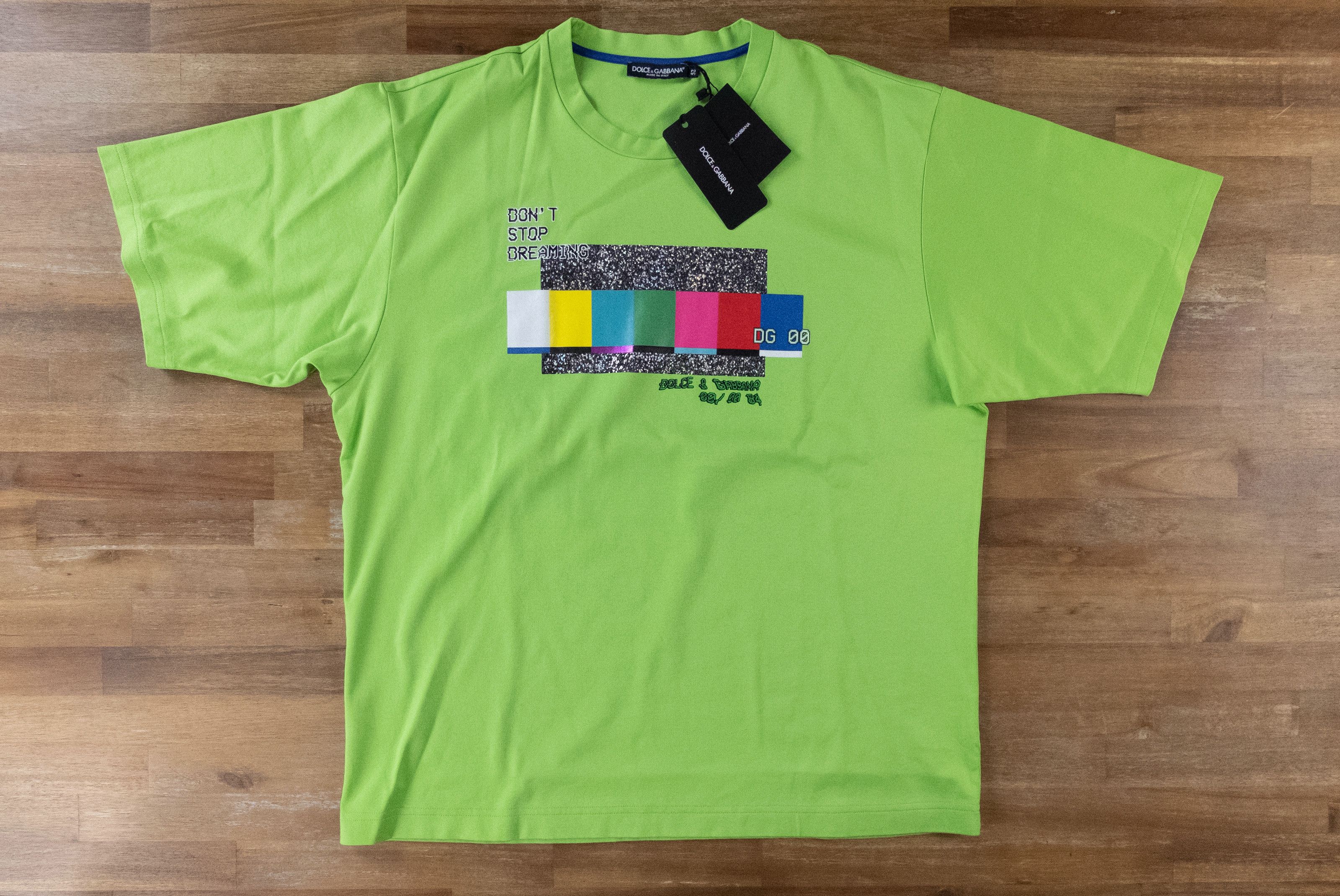 Dolce & Gabbana DOLCE & GABBANA green VHS print oversize t-shirt XL 52 Size US XL / EU 56 / 4 - 4 Thumbnail