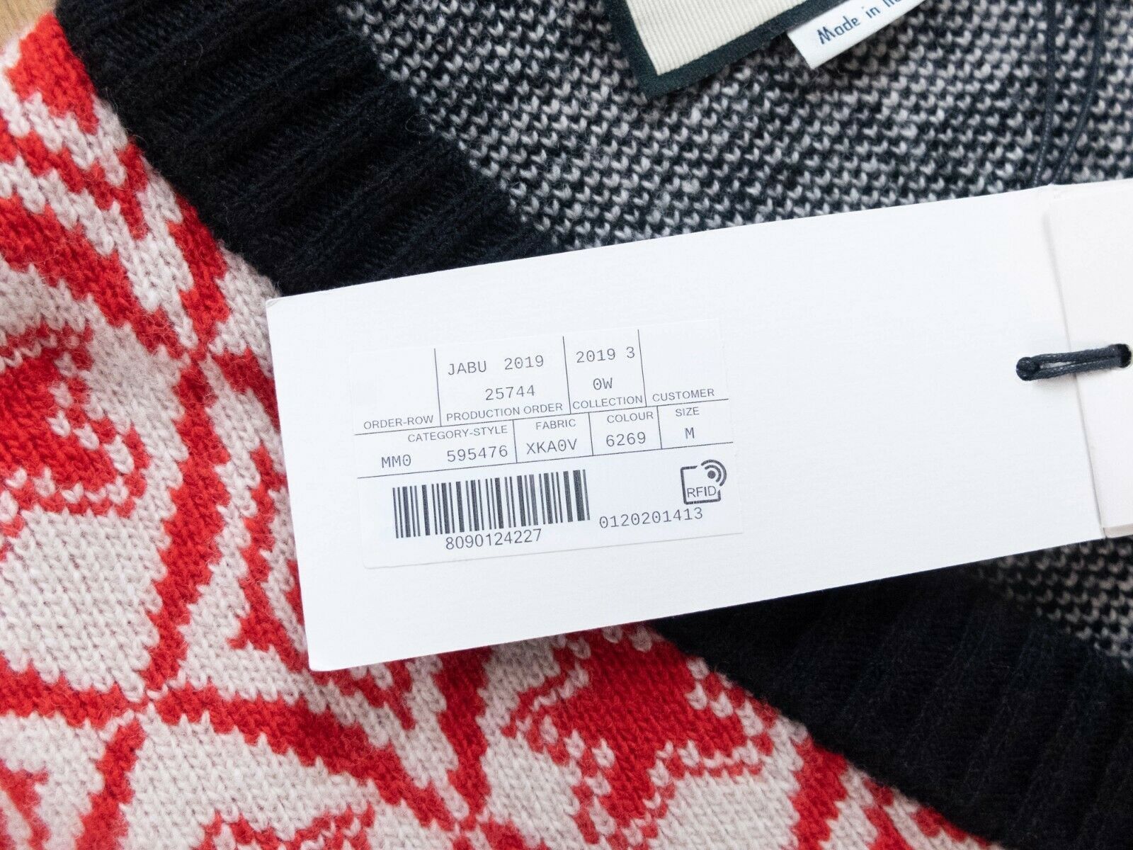 Gucci $1100 GUCCI jacquard logo wool v-neck sweater Medium Size US M / EU 48-50 / 2 - 6 Thumbnail