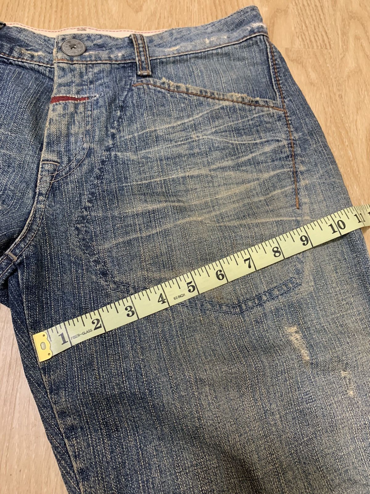 Marithe + Francois Girbaud Marithe Francois Girbaud Distressed Short Denim Size US 31 - 11 Thumbnail