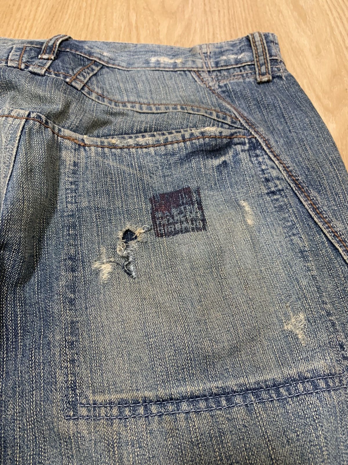 Marithe + Francois Girbaud Marithe Francois Girbaud Distressed Short Denim Size US 31 - 5 Thumbnail