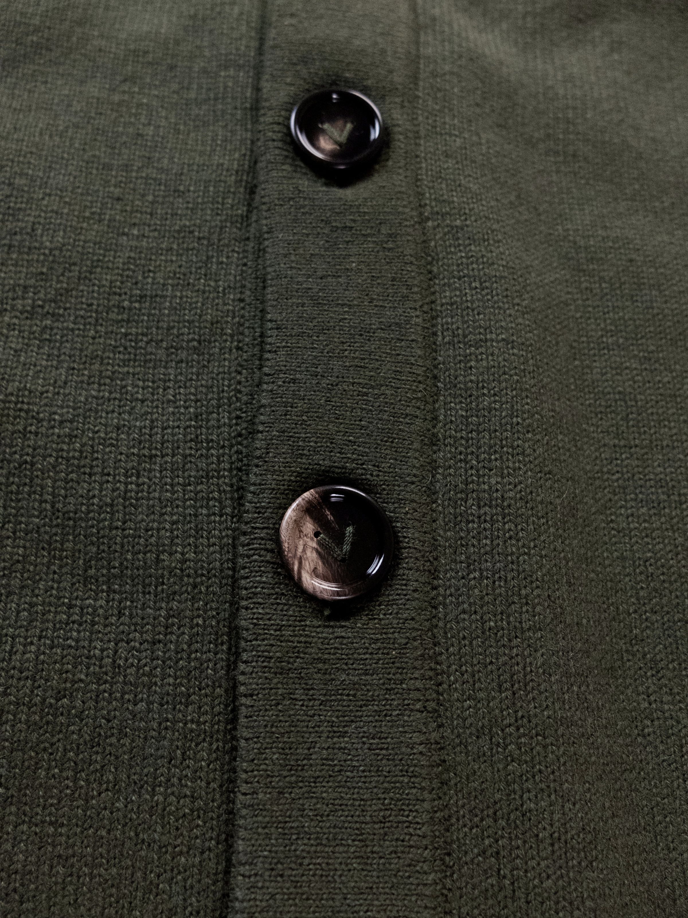 Bottega Veneta BOTTEGA VENETA dark green cashmere knit cardigan sweater XL Size US XL / EU 56 / 4 - 3 Thumbnail