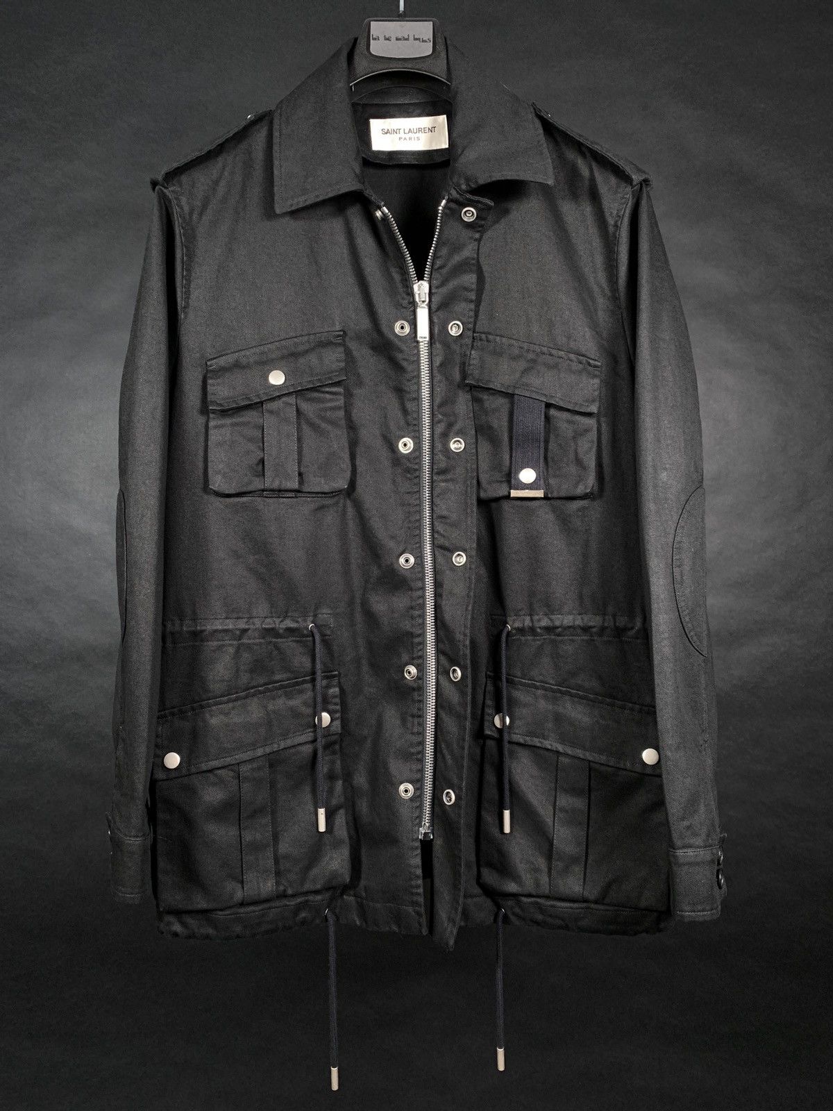 Saint Laurent Paris BLACK POCKET MILITARY JACKET - OVERSIZE FIT, SEE MEASUREMENT Size US L / EU 52-54 / 3 - 2 Thumbnail