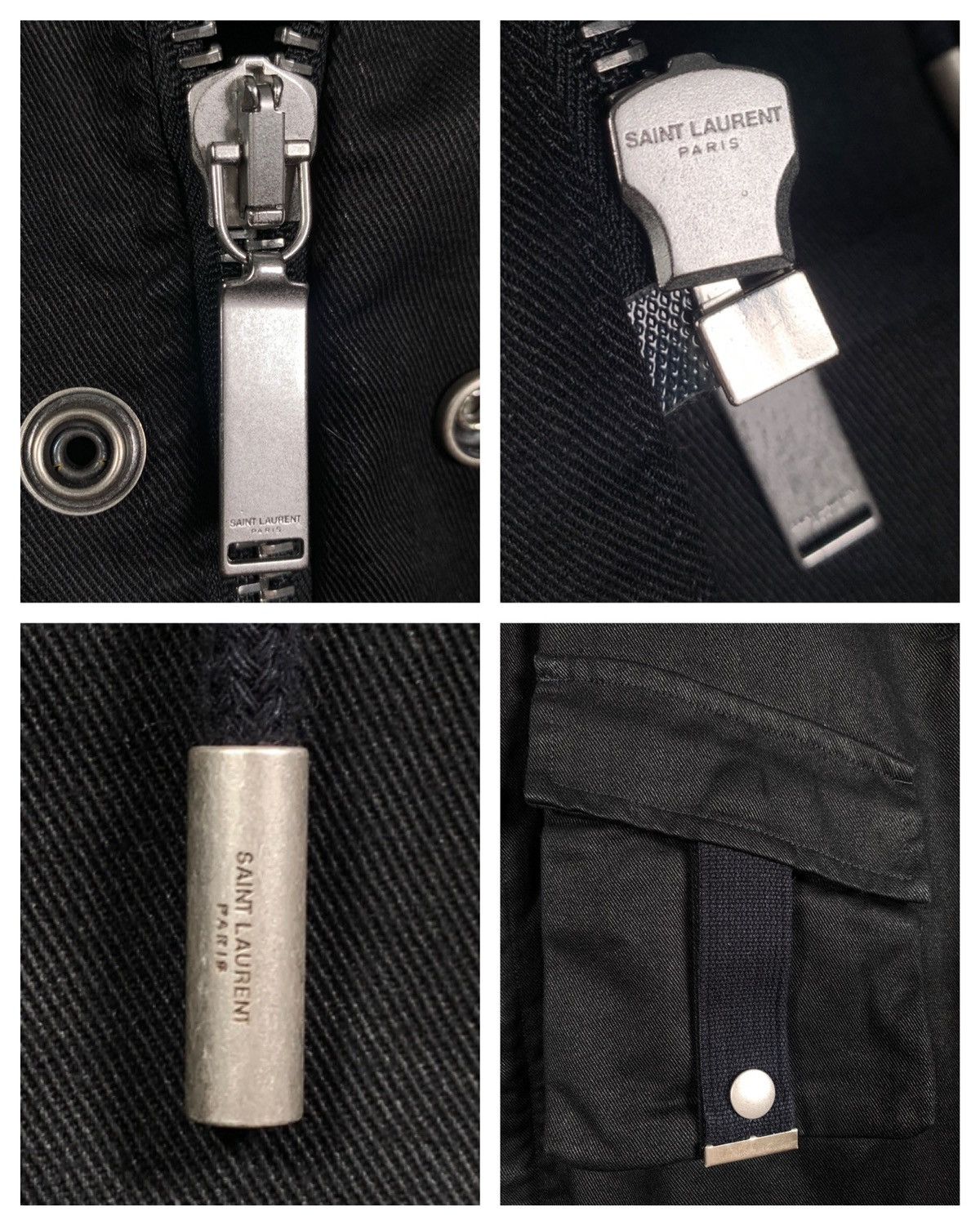 Saint Laurent Paris BLACK POCKET MILITARY JACKET - OVERSIZE FIT, SEE MEASUREMENT Size US L / EU 52-54 / 3 - 10 Thumbnail