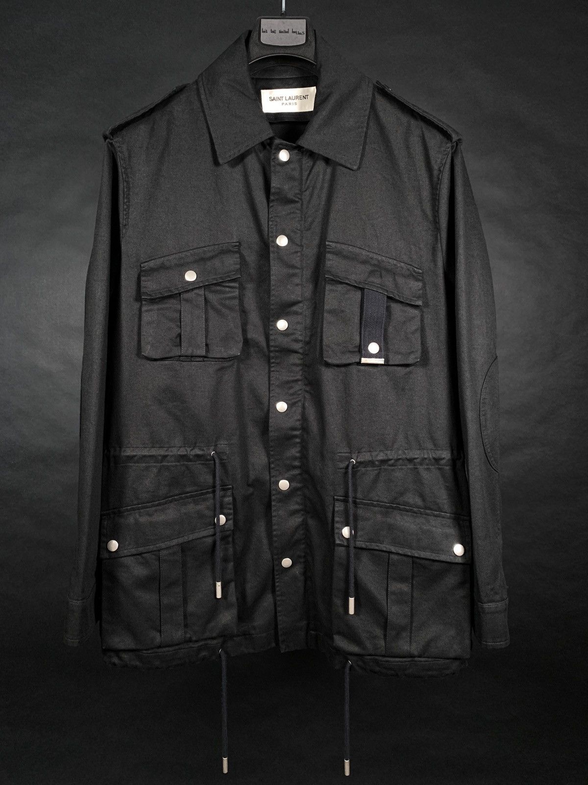 Saint Laurent Paris BLACK POCKET MILITARY JACKET - OVERSIZE FIT, SEE MEASUREMENT Size US L / EU 52-54 / 3 - 1 Thumbnail
