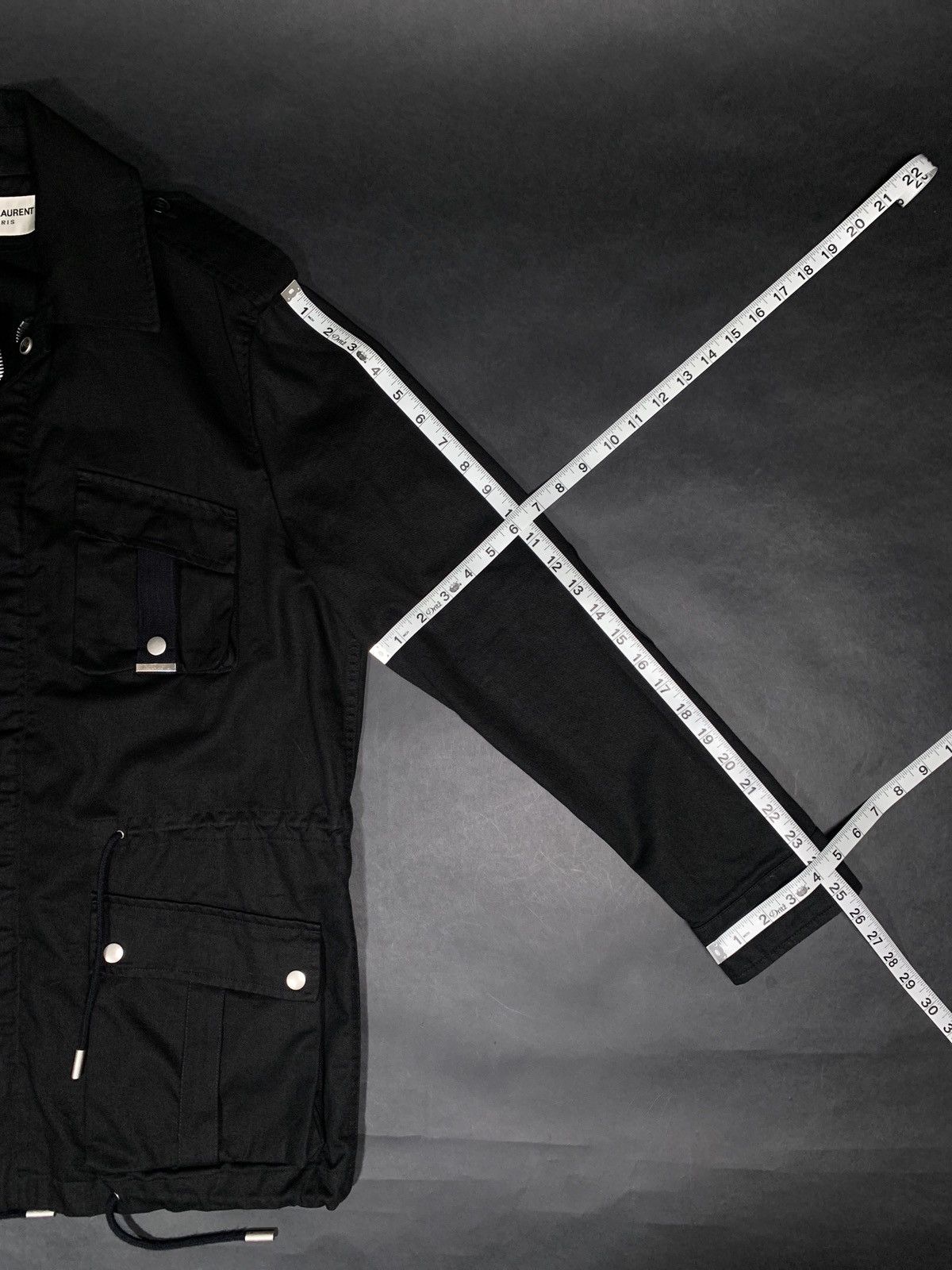 Saint Laurent Paris BLACK POCKET MILITARY JACKET - OVERSIZE FIT, SEE MEASUREMENT Size US L / EU 52-54 / 3 - 13 Thumbnail