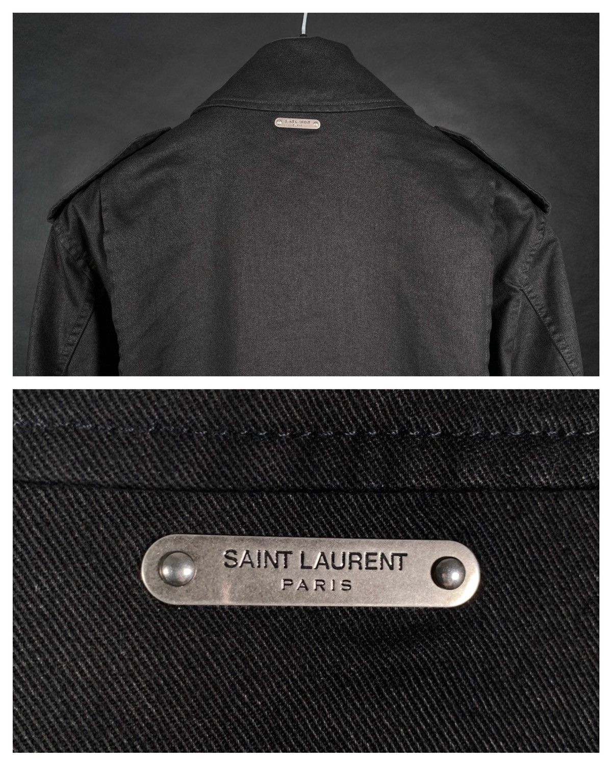 Saint Laurent Paris BLACK POCKET MILITARY JACKET - OVERSIZE FIT, SEE MEASUREMENT Size US L / EU 52-54 / 3 - 7 Thumbnail