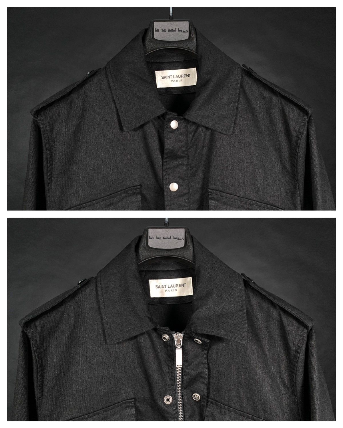 Saint Laurent Paris BLACK POCKET MILITARY JACKET - OVERSIZE FIT, SEE MEASUREMENT Size US L / EU 52-54 / 3 - 6 Thumbnail