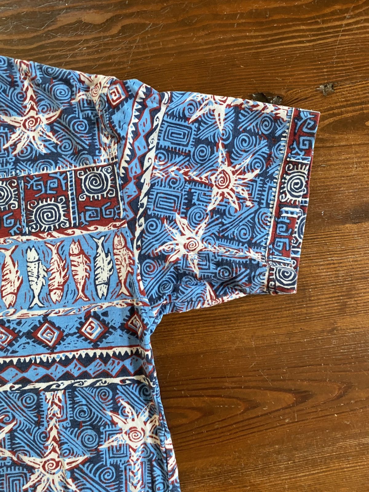 Vintage Vintage 90’s Parigi Tropical All Over Tee Size US XXS / EU 40 - 2 Thumbnail
