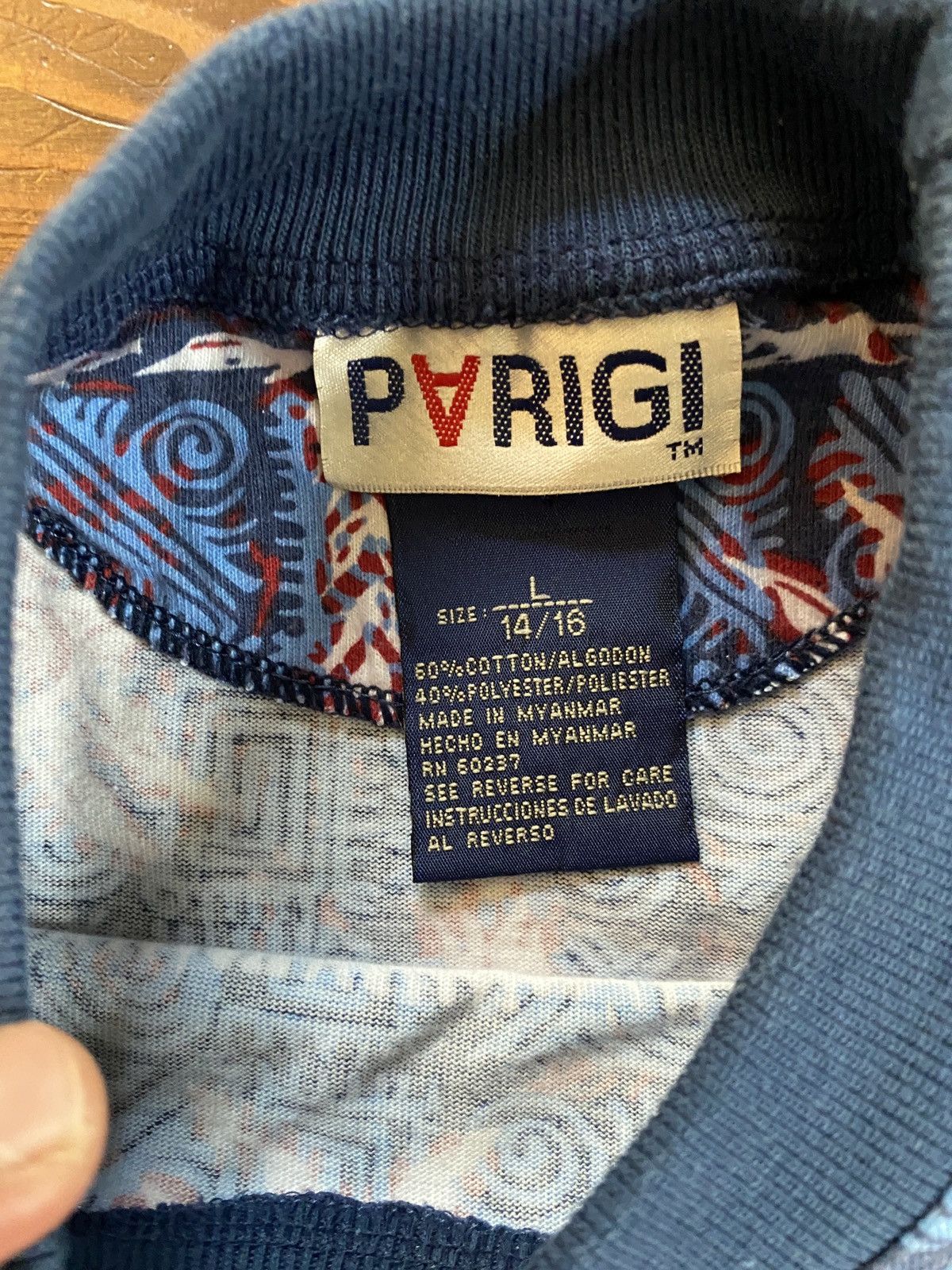 Vintage Vintage 90’s Parigi Tropical All Over Tee Size US XXS / EU 40 - 4 Thumbnail