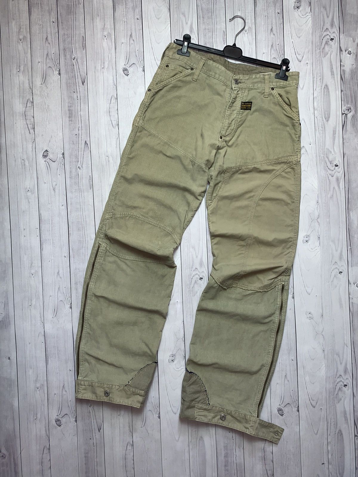 image of G Star Raw Cargo Pants Zip Size 32 in Beige, Men's