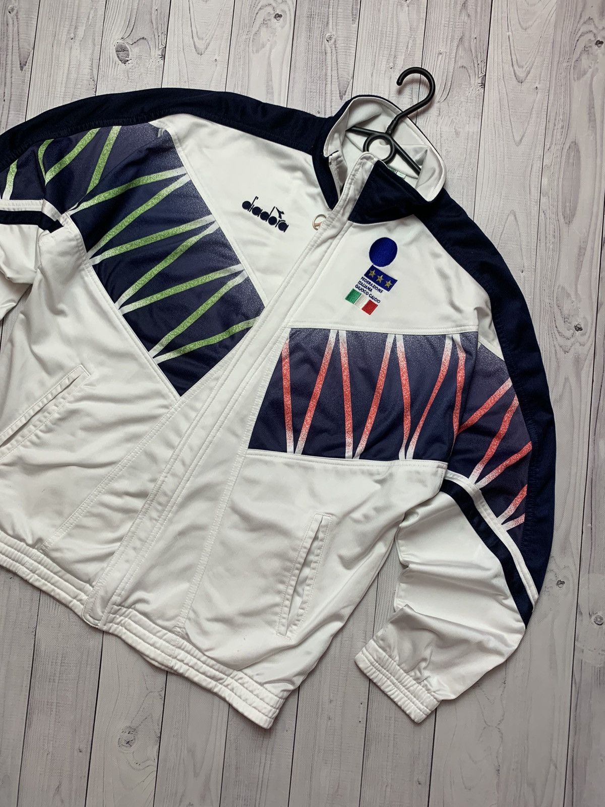 Vintage Italy soccer track jacket Diadora size XL