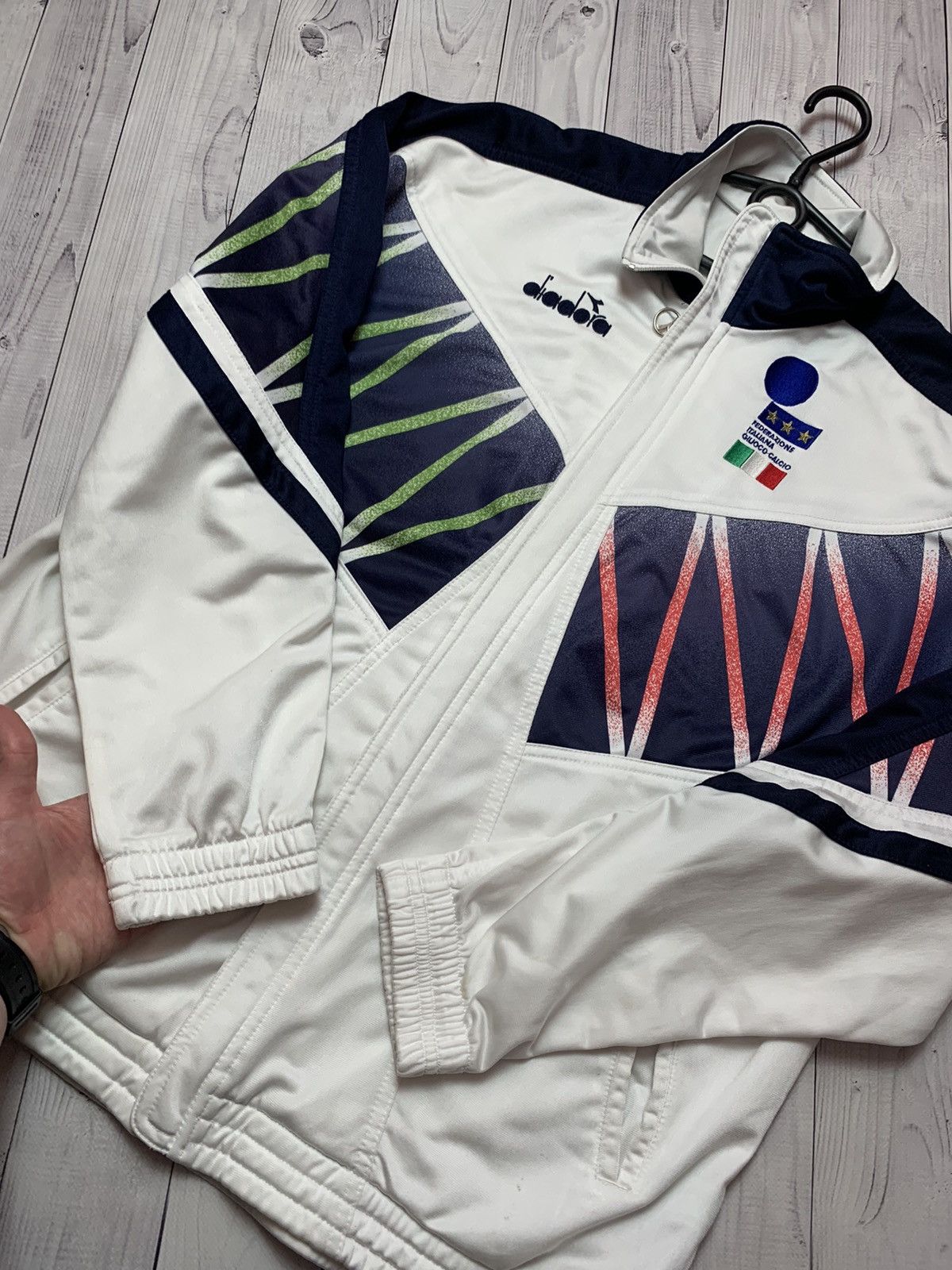 Vintage Italy soccer track jacket Diadora size XL
