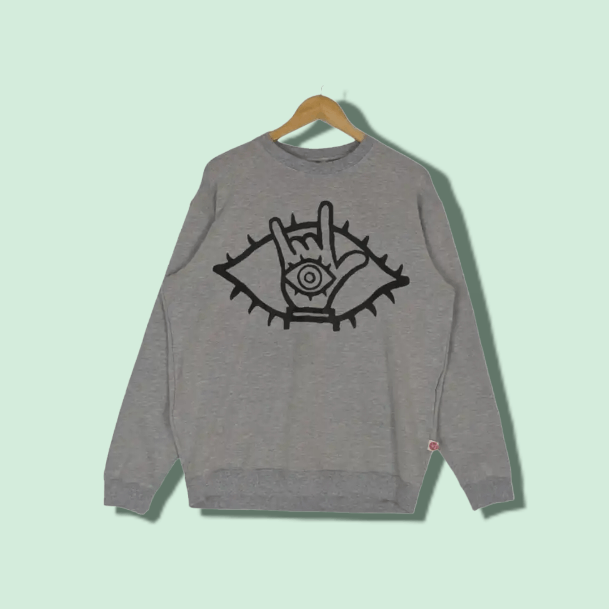 Japanese Brand SEVEN STAR Illuminati Dajjal Crewneck Jumper Sweatshirt Size US L / EU 52-54 / 3 - 1 Thumbnail