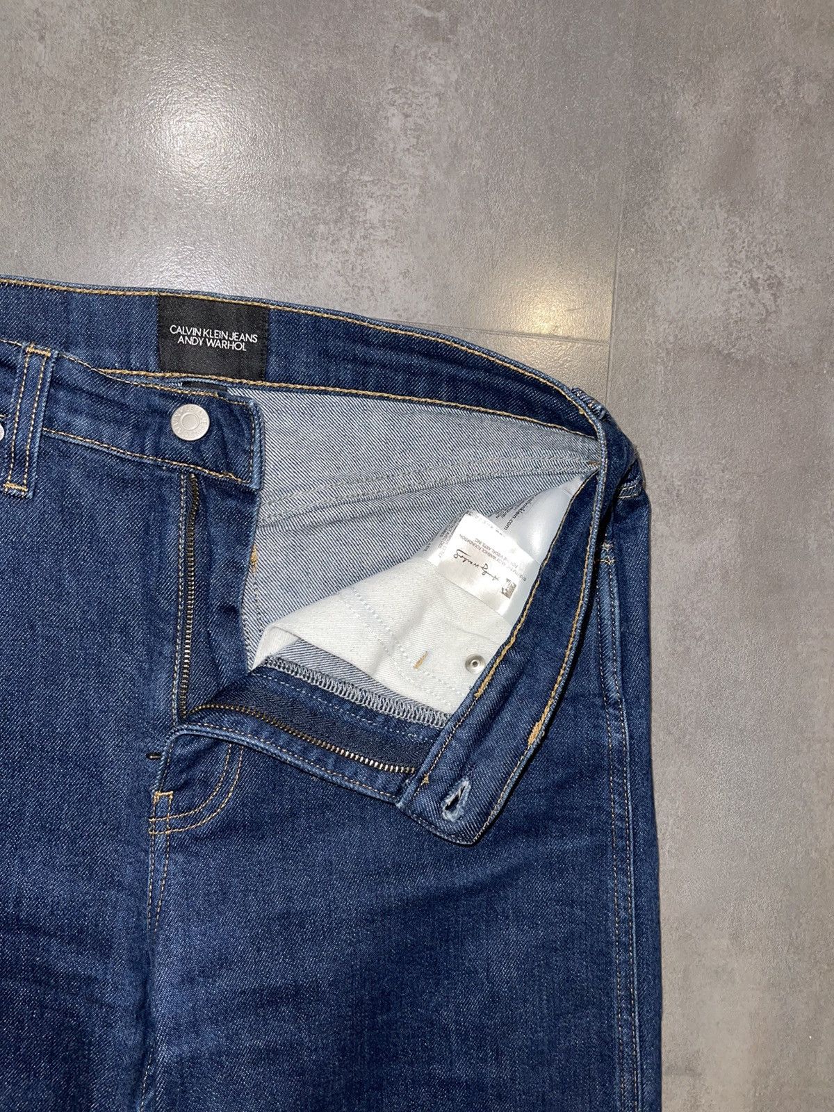 Andy Warhol × Calvin Klein 205W39NYC × Raf Simons Calvin Klein x Andy Warhol Portrait Indigo Denim Pants Size US 30 / EU 46 - 13 Thumbnail