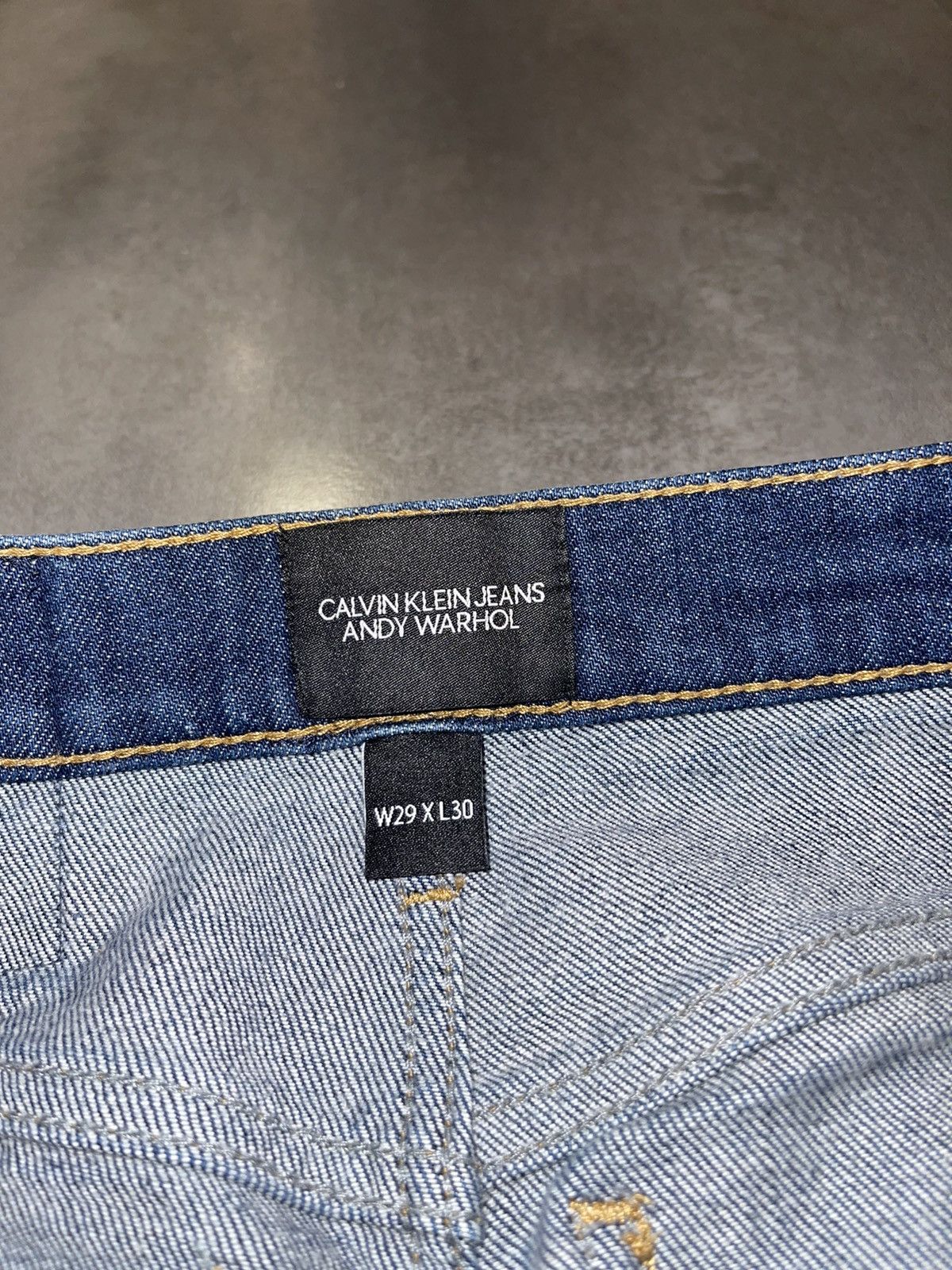 Andy Warhol × Calvin Klein 205W39NYC × Raf Simons Calvin Klein x Andy Warhol Portrait Indigo Denim Pants Size US 30 / EU 46 - 15 Thumbnail
