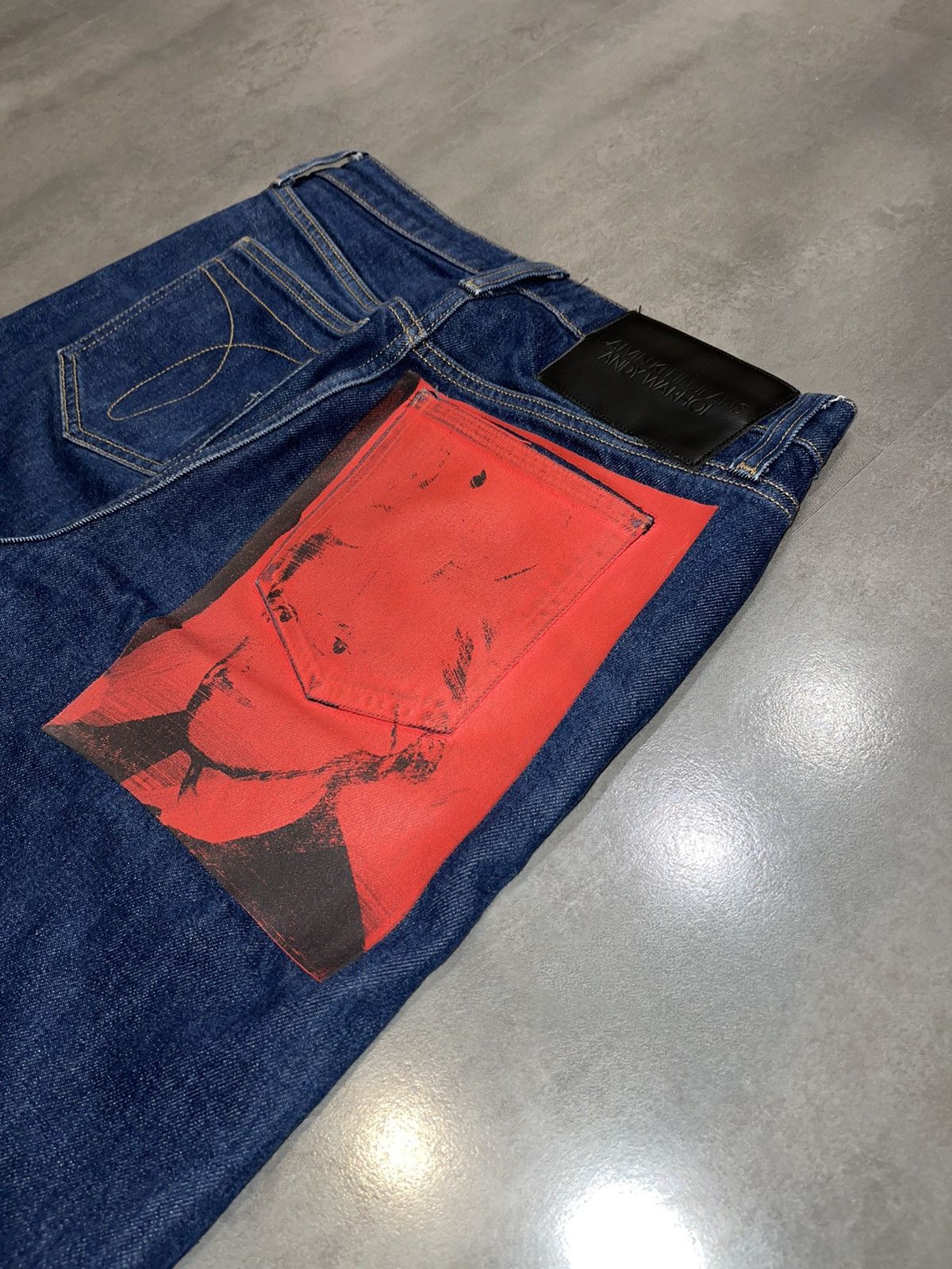 Andy Warhol × Calvin Klein 205W39NYC × Raf Simons Calvin Klein x Andy Warhol Portrait Indigo Denim Pants Size US 30 / EU 46 - 11 Thumbnail