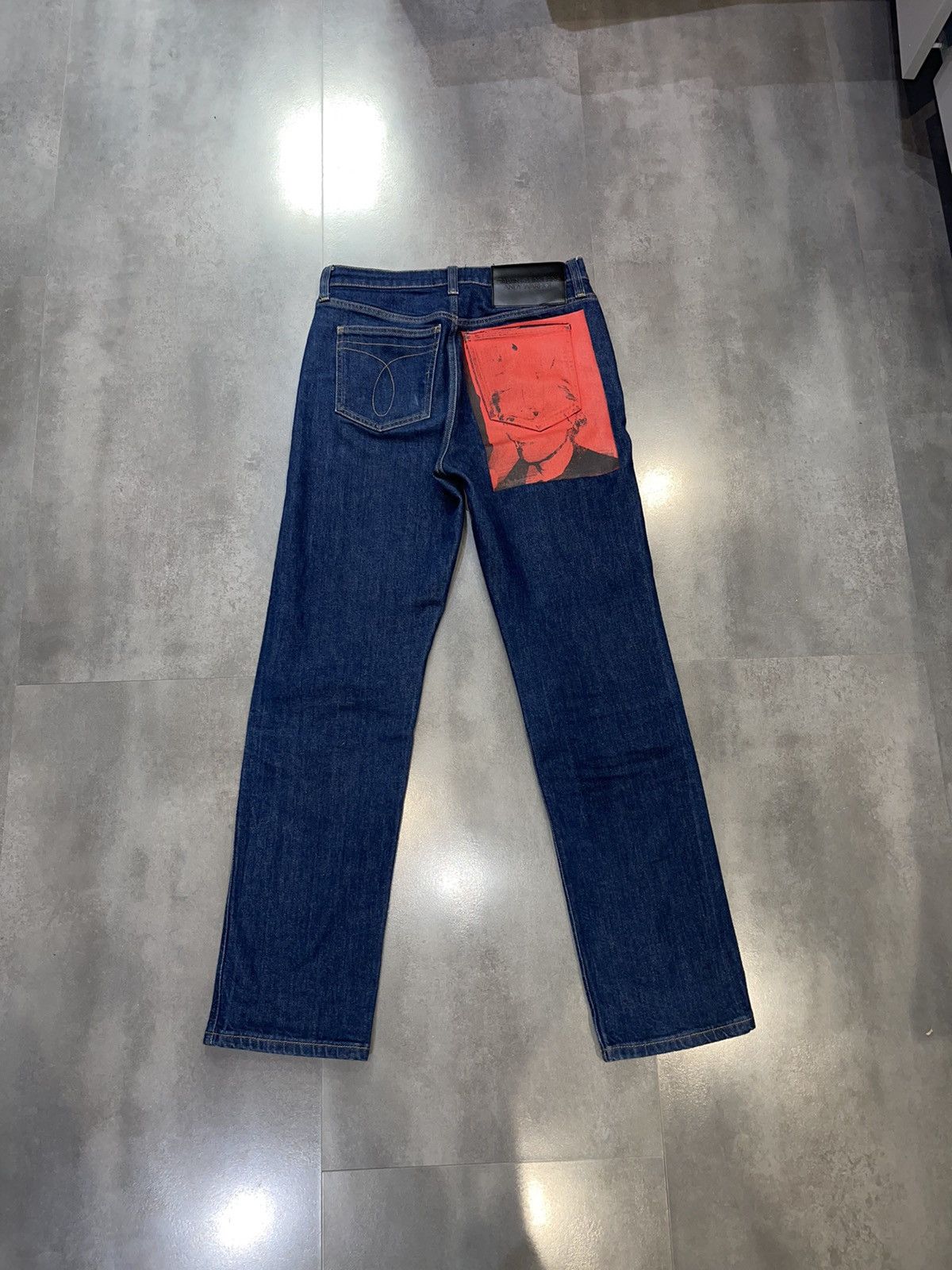 Andy Warhol × Calvin Klein 205W39NYC × Raf Simons Calvin Klein x Andy Warhol Portrait Indigo Denim Pants Size US 30 / EU 46 - 9 Thumbnail