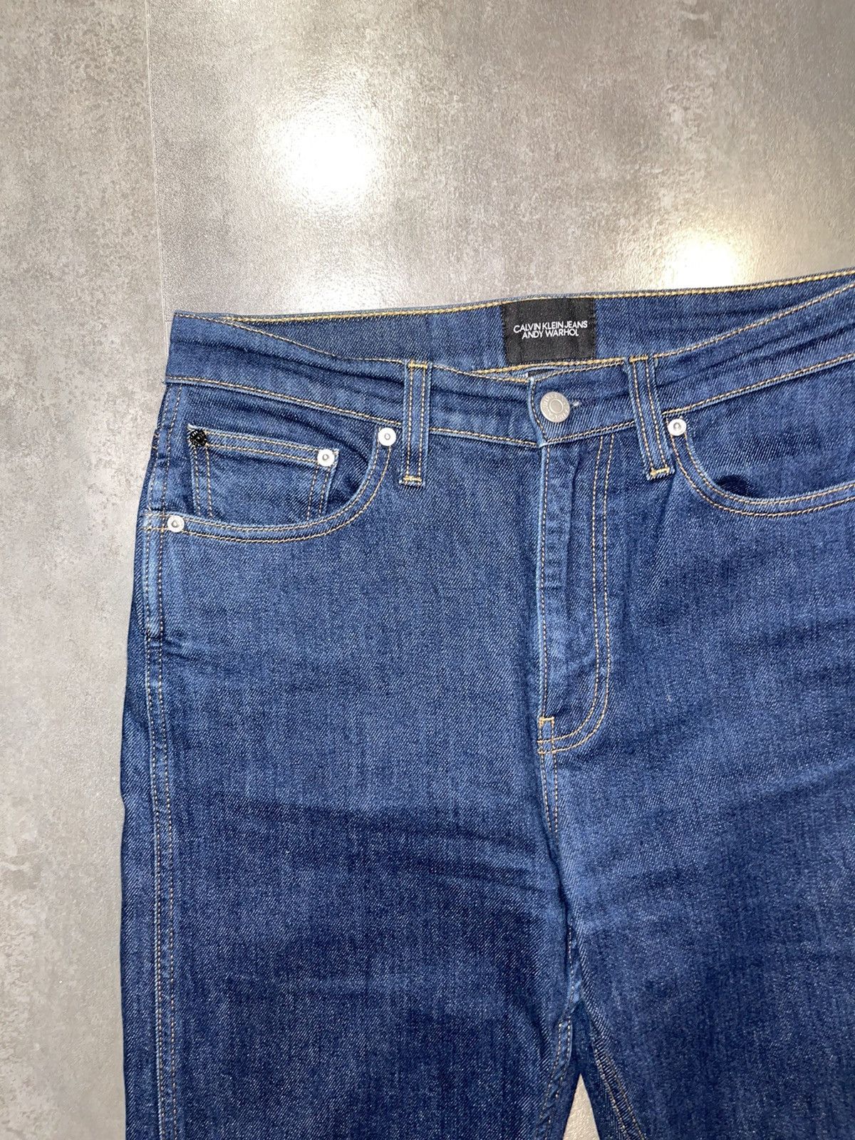 Andy Warhol × Calvin Klein 205W39NYC × Raf Simons Calvin Klein x Andy Warhol Portrait Indigo Denim Pants Size US 30 / EU 46 - 8 Thumbnail