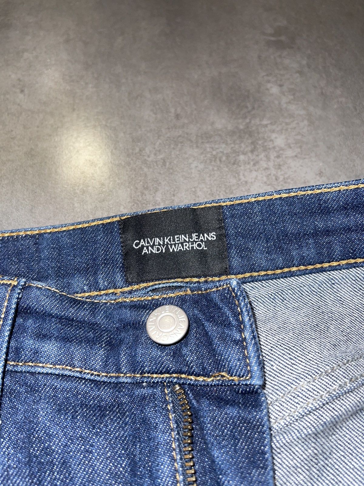 Andy Warhol × Calvin Klein 205W39NYC × Raf Simons Calvin Klein x Andy Warhol Portrait Indigo Denim Pants Size US 30 / EU 46 - 12 Thumbnail