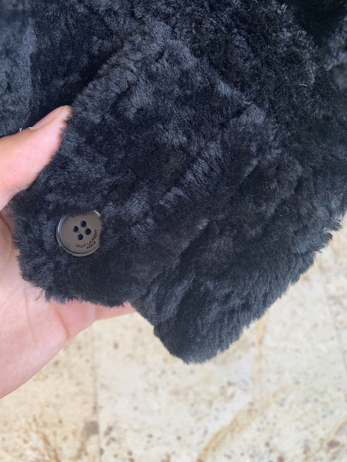 Saint Laurent Paris o1rshd1 Duffle Shearling Coat With Suede Hood in Black Size US M / EU 48-50 / 2 - 6 Thumbnail