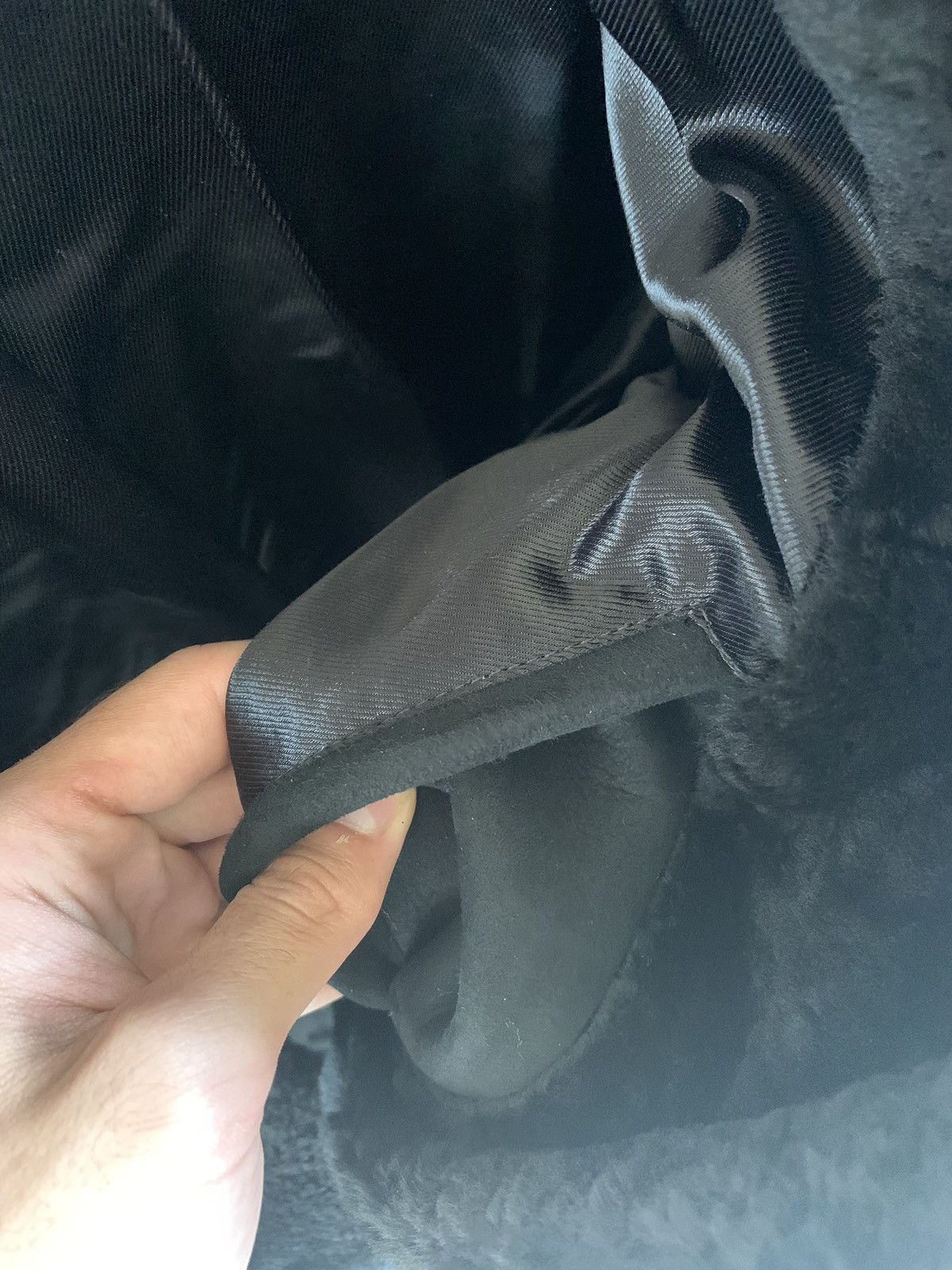 Saint Laurent Paris o1rshd1 Duffle Shearling Coat With Suede Hood in Black Size US M / EU 48-50 / 2 - 15 Thumbnail