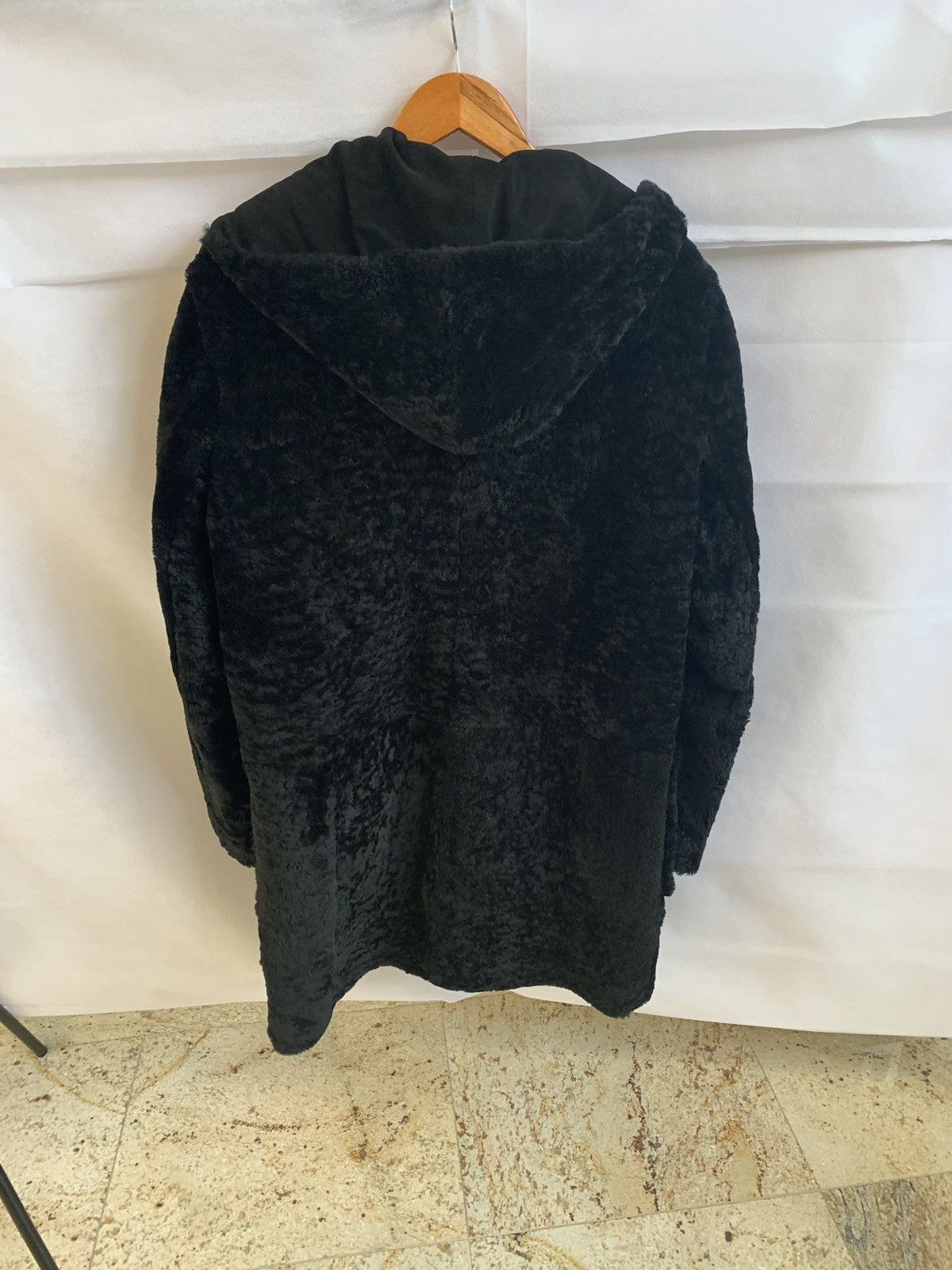 Saint Laurent Paris o1rshd1 Duffle Shearling Coat With Suede Hood in Black Size US M / EU 48-50 / 2 - 19 Thumbnail