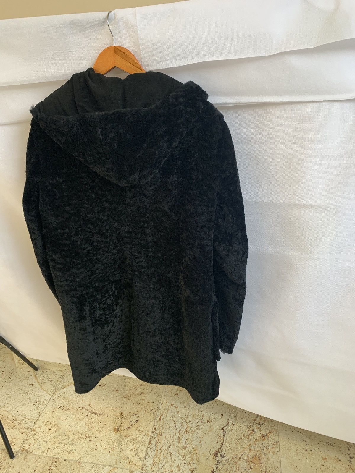 Saint Laurent Paris o1rshd1 Duffle Shearling Coat With Suede Hood in Black Size US M / EU 48-50 / 2 - 18 Thumbnail