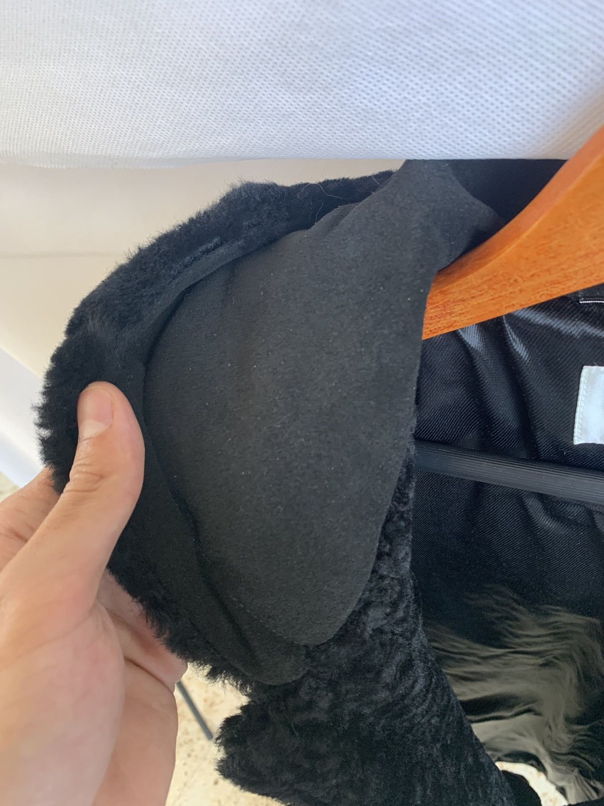 Saint Laurent Paris o1rshd1 Duffle Shearling Coat With Suede Hood in Black Size US M / EU 48-50 / 2 - 13 Thumbnail