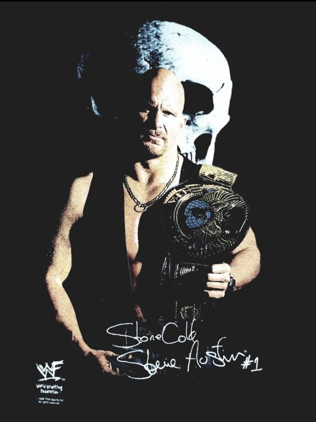 Vintage × WWE Vintage WWE Superstar STONE COLD Tee Size US M / EU 48-50 / 2 - 2 Thumbnail