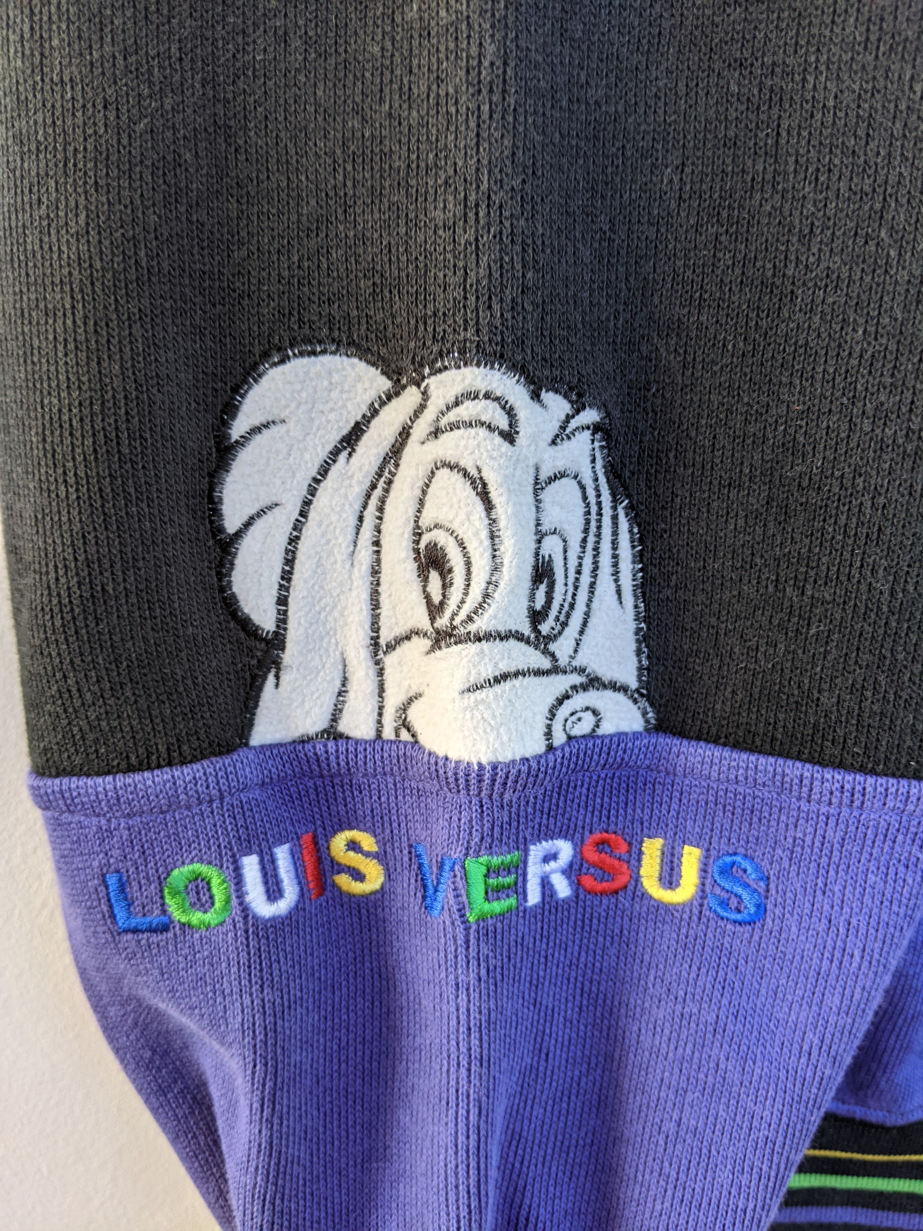Designer Vintage Louis Versus 3 Tones Sweatshirt Size US XXL / EU 58 / 5 - 6 Thumbnail
