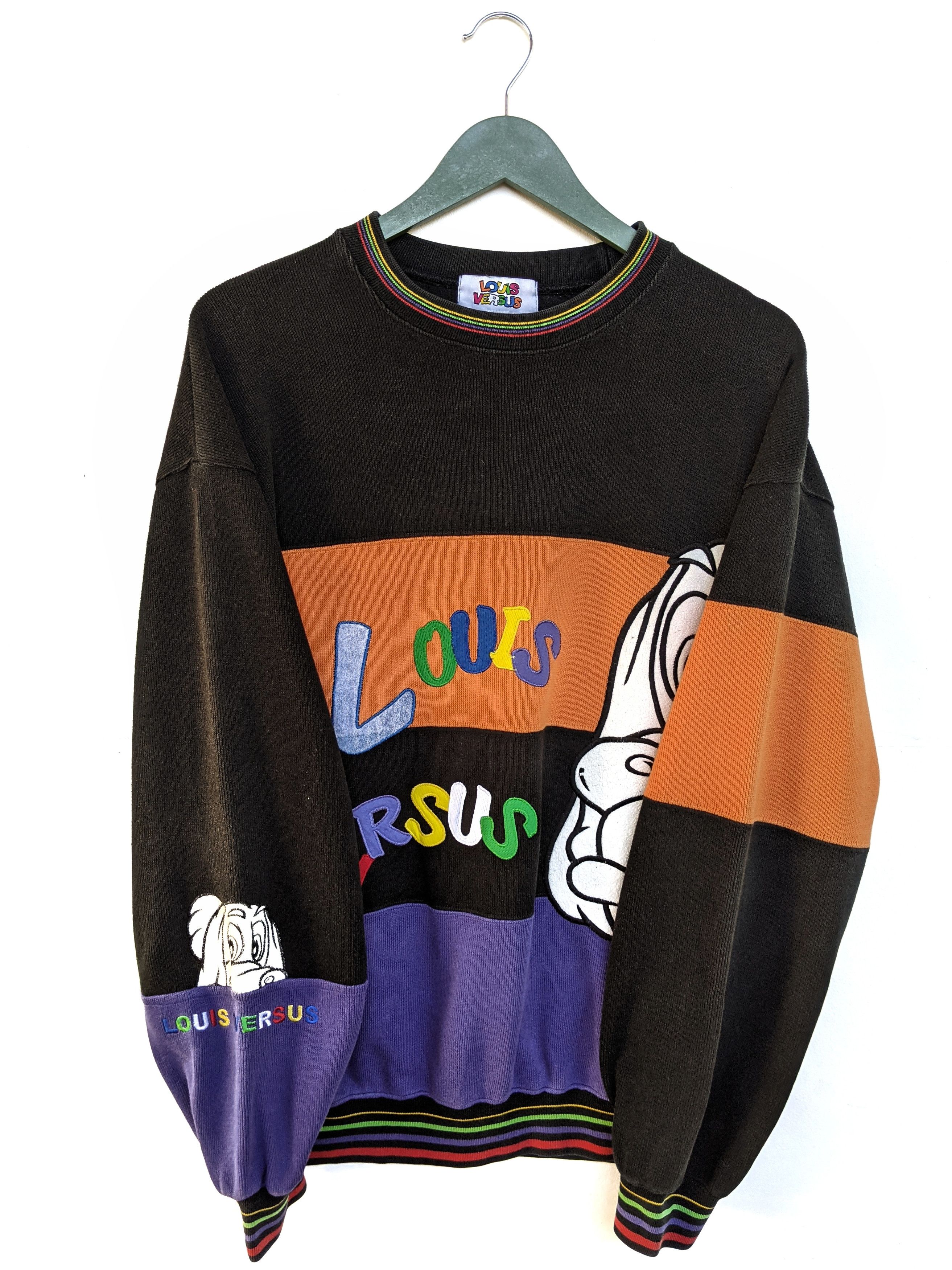 Designer Vintage Louis Versus 3 Tones Sweatshirt Size US XXL / EU 58 / 5 - 2 Thumbnail
