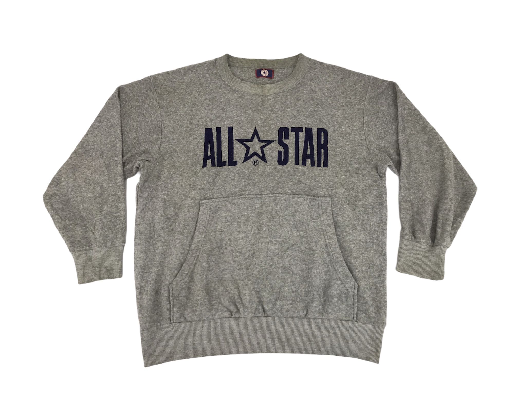 Vintage Converse All Stars Sweatshirt Front Pocket Sherpa