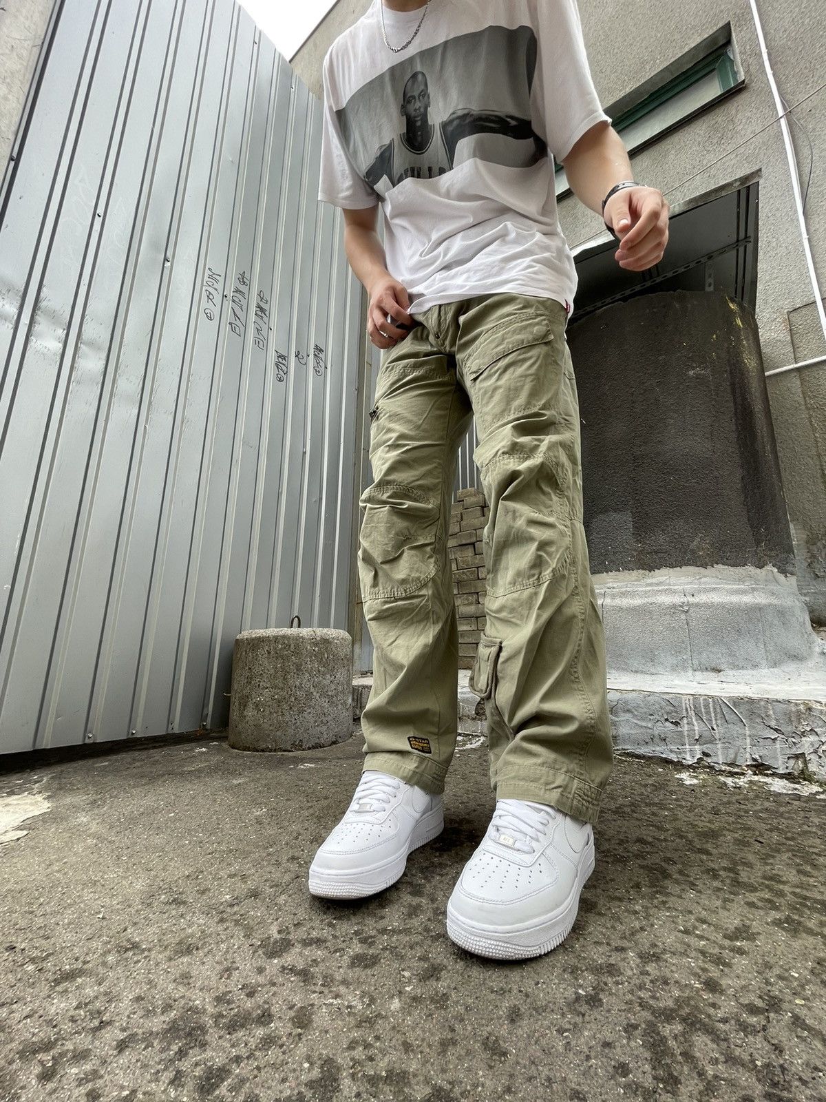 image of Vintage G Star Raw Army Elwood Pants in Khaki, Men's (Size 33)