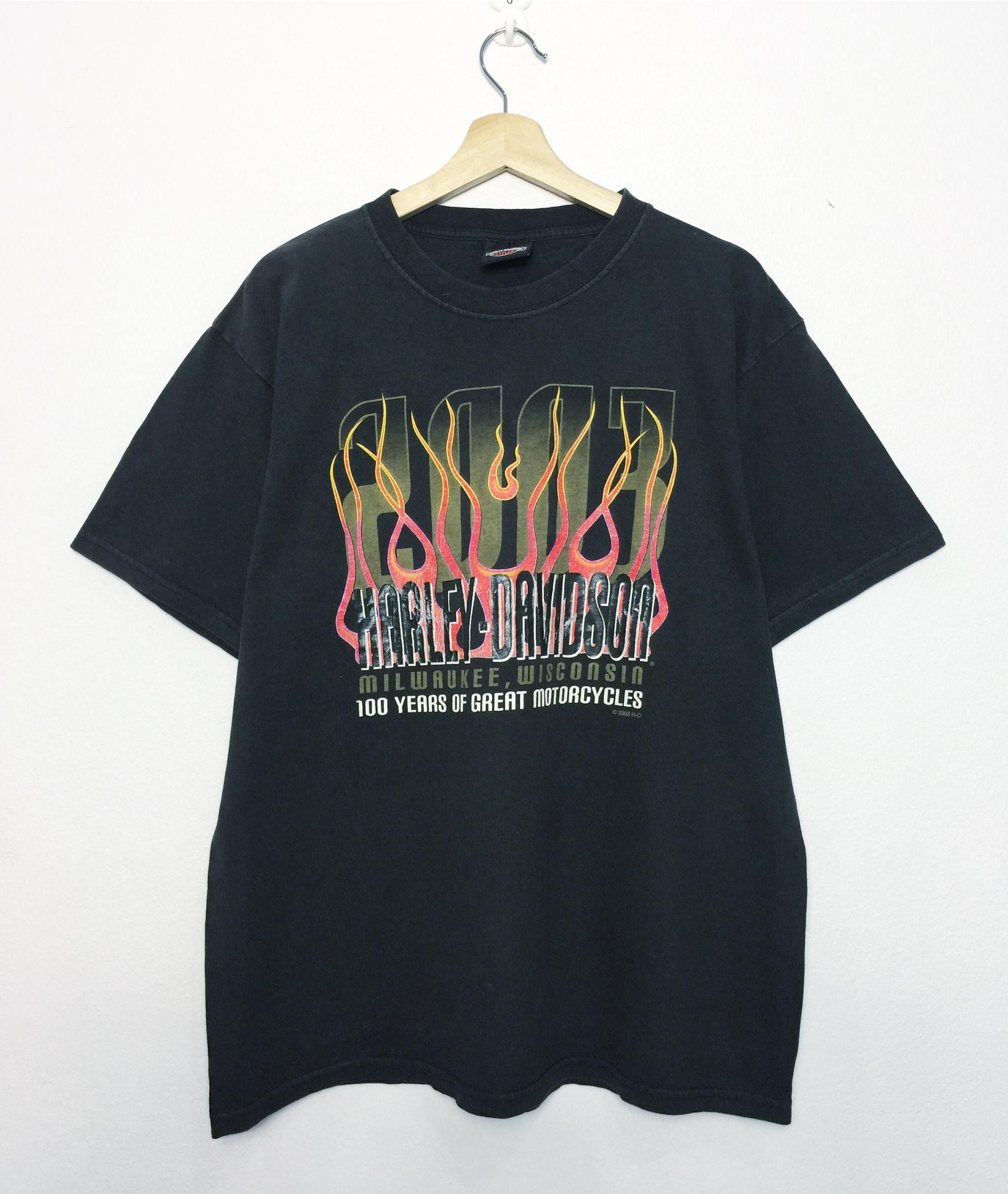 Harley Davidson × Vintage Rare Vintage 2003 Harley Davidson Tees Size US M / EU 48-50 / 2 - 1 Thumbnail